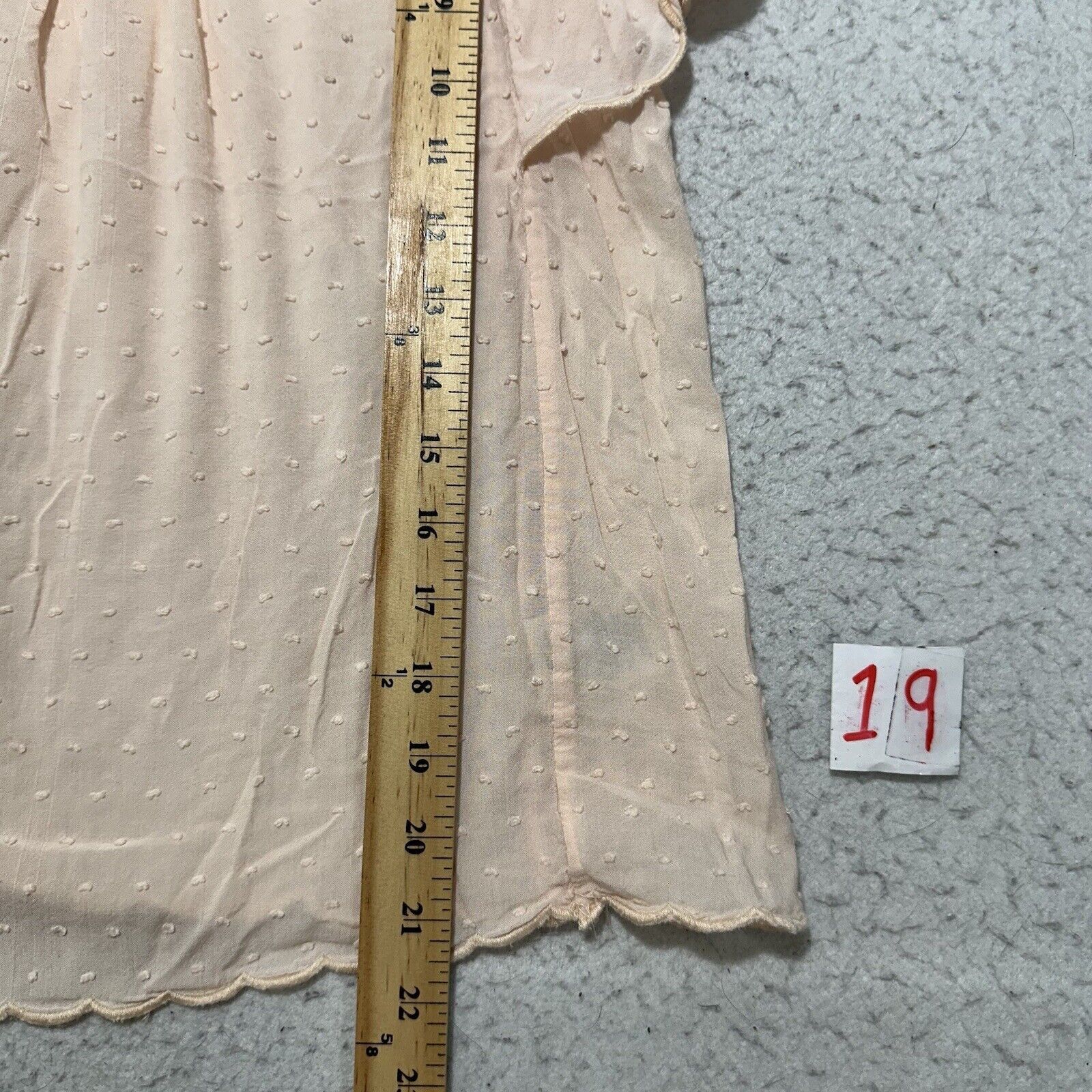 Other Anthropologie Maeve 2 Flutter Sleeve Pink Swiss Dot Scallop Size XS / US 0-2 / IT 36-38 - 9 Thumbnail
