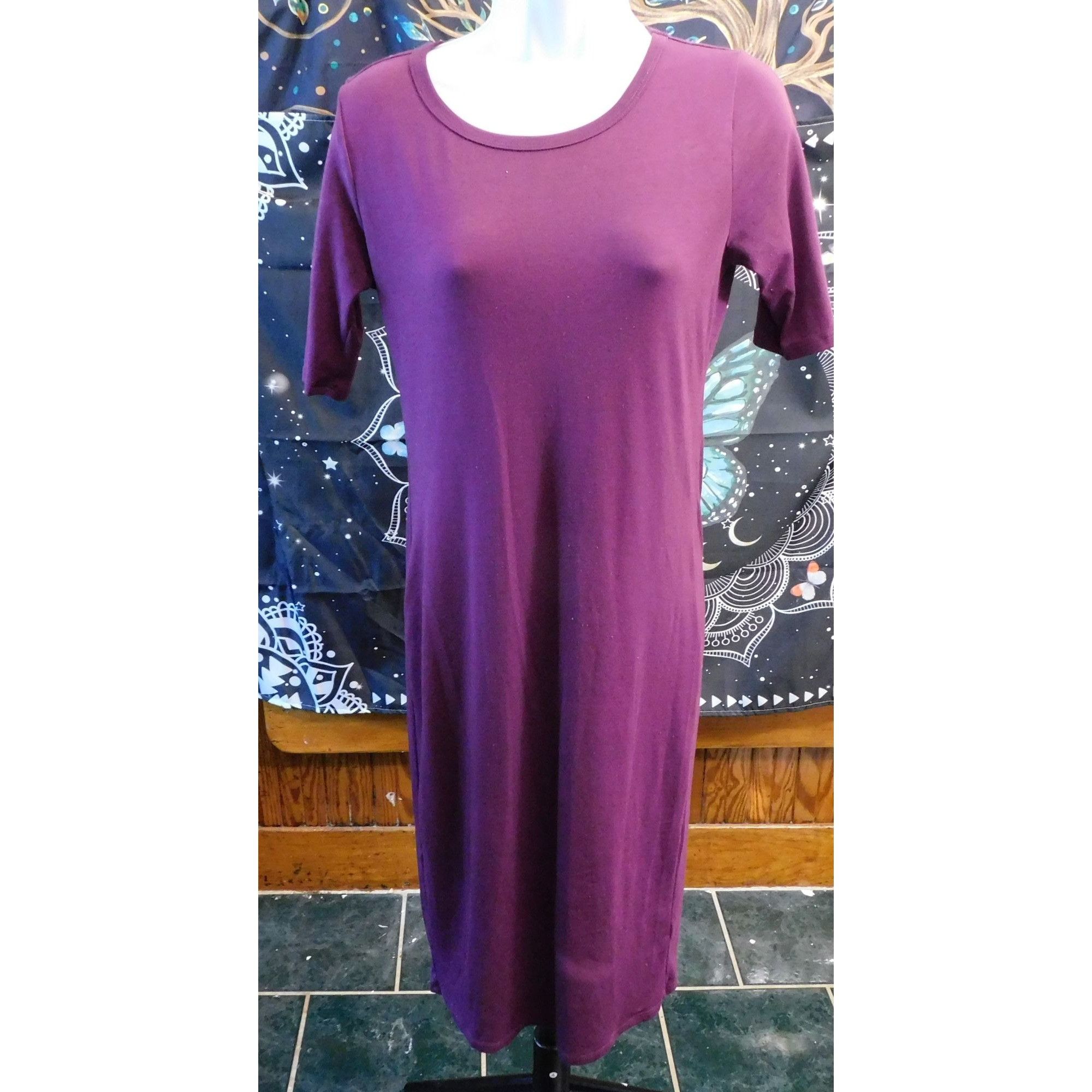 Other LuLaRoe Purple Midi Length Casual Dress Size XS / US 0-2 / IT 36-38 - 2 Thumbnail