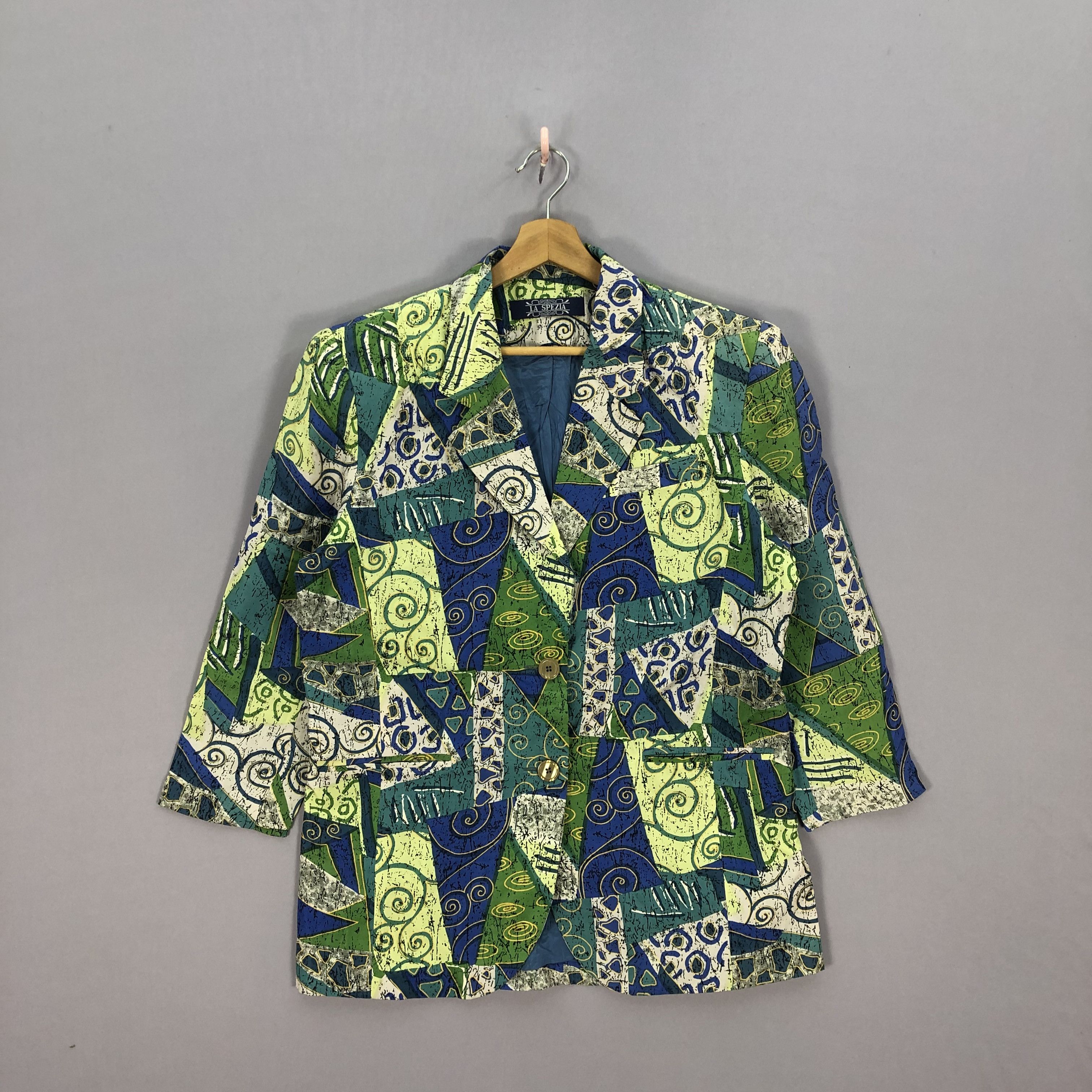 Japanese Brand Vintage La Spezia Satin Pop Arts Coat Jacket Size US L / EU 52-54 / 3 - 1 Thumbnail