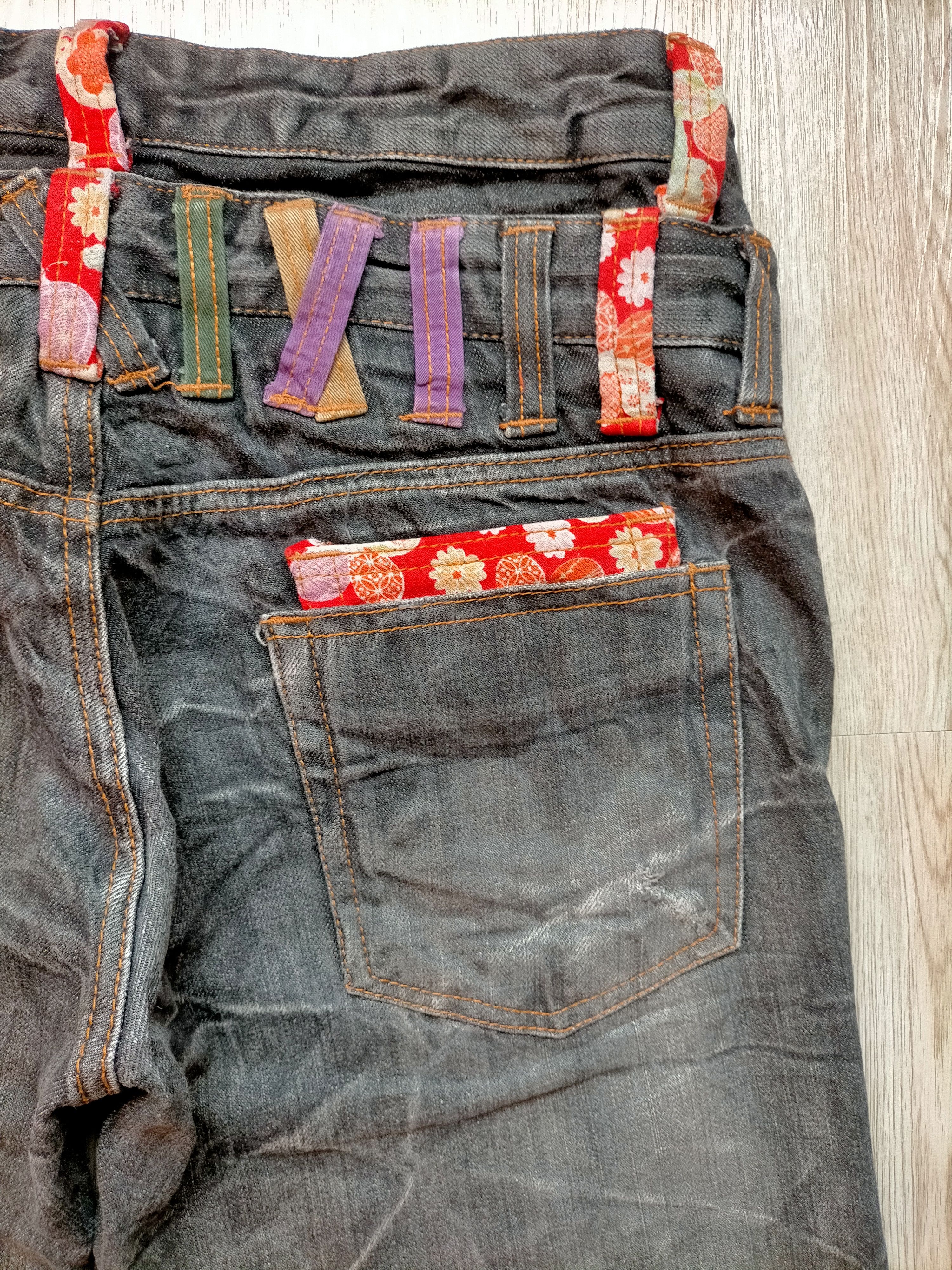 If Six Was Nine × Japanese Brand Nylaus Clothing Double Waist Black Jeans Size US 32 / EU 48 - 11 Thumbnail