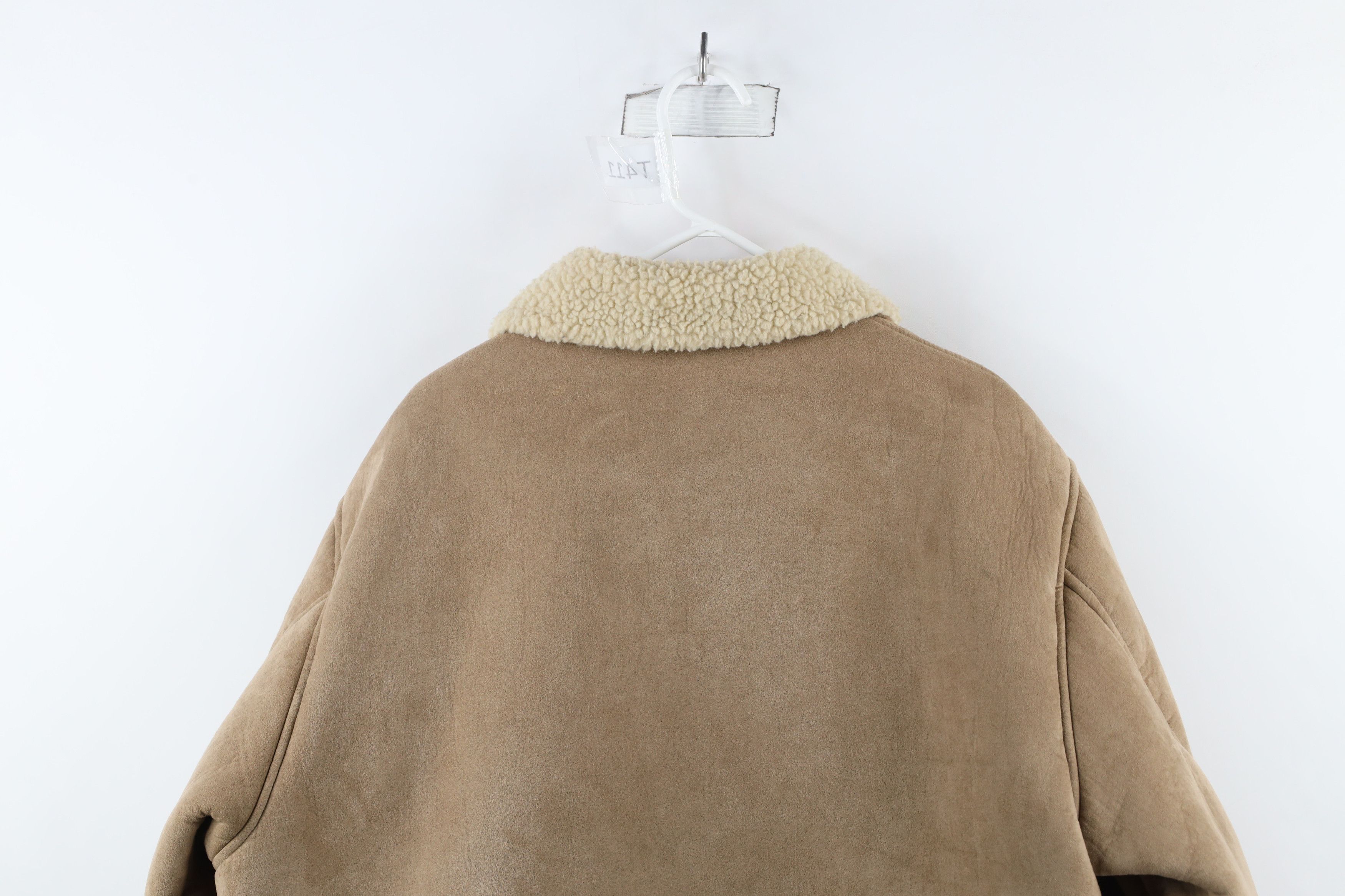 Vintage Vintage 90s Streetwear Pile Fleece B3 Bomber Jacket Beige Size US XL / EU 56 / 4 - 12 Thumbnail