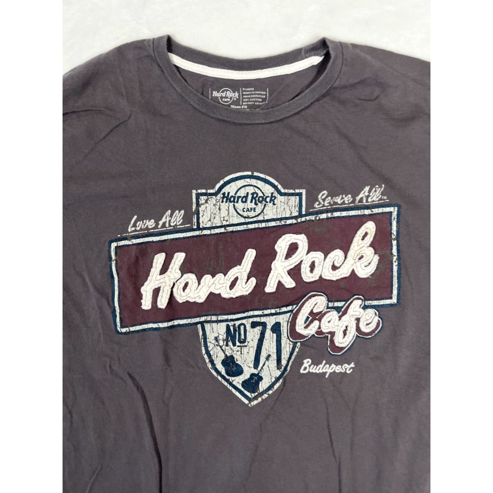 Hard Rock Cafe VINTAGE Hard Rock Cafe Budapest T-Shirt XL Gray Embroidered 90s Men Shirt Size US XL / EU 56 / 4 - 2 Thumbnail