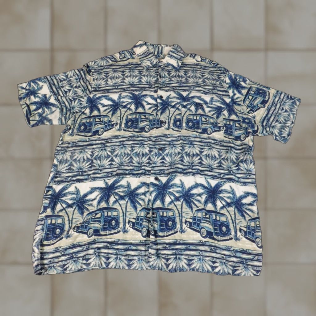 Vintage Natural Issue Mens Shirt M Blue Floral Button-Down Hawaiian Short Sleeve Casual Size US M / EU 48-50 / 2 - 1 Thumbnail