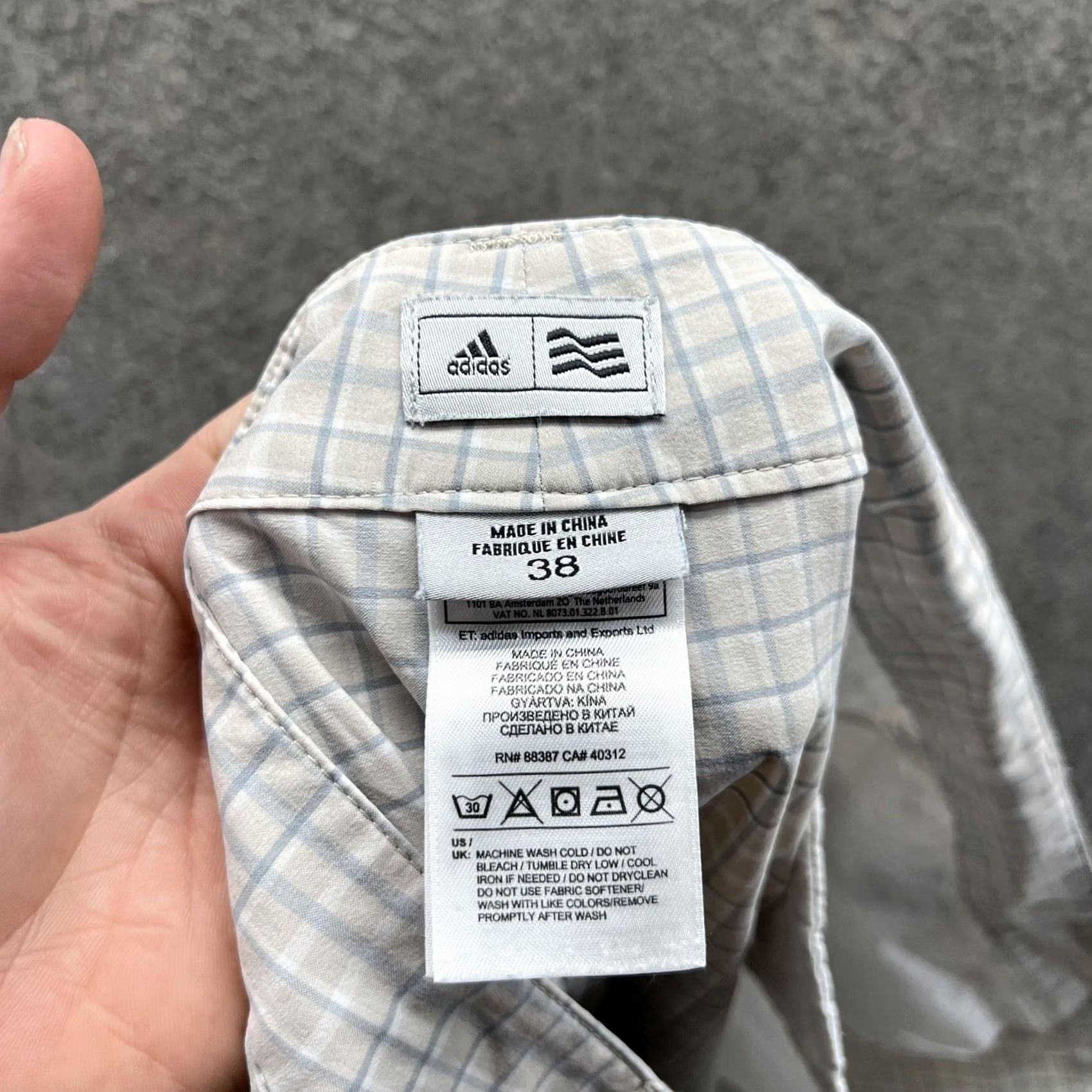 Adidas Adidas Golf Shorts Mens 38 Beige Plaid Casual Performance Lightweight AE7002 pants Size US 38 / EU 54 - 3 Thumbnail