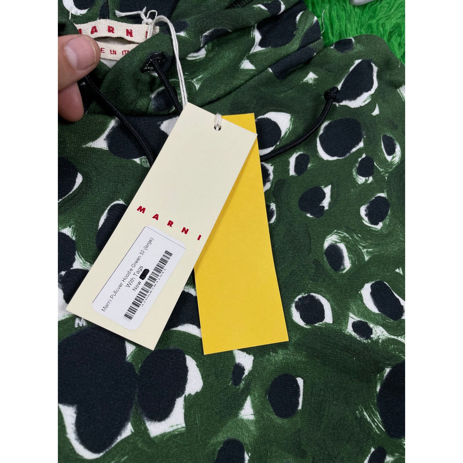Marni Marni Pullover Hoodie Green Size 52 (Large) New Size US L / EU 52-54 / 3 - 3 Thumbnail