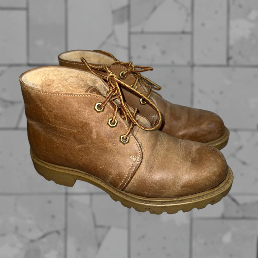 Vintage VINTAGE LL BEAN Bean Boots Chukka Shoe - 5.5 M - Brown - Insulated Sherpa Lined - Waterproof, Leather - Unisex Adults - Workwear - USA Theme Size US 5.5 / EU 38 - 1 Thumbnail