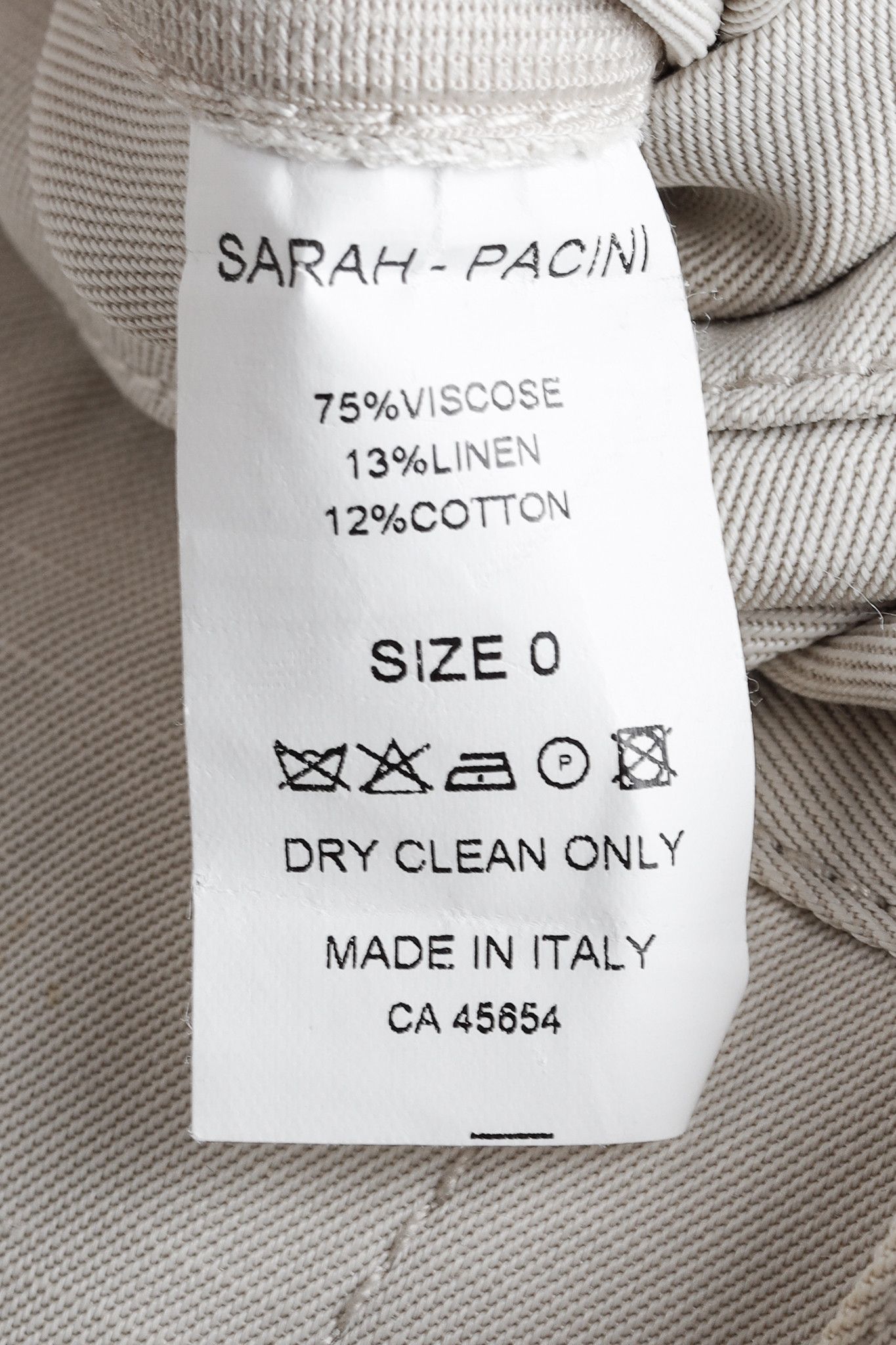 Sarah Pacini Sarah Pacini Khaki Viscose-Blend Wide-Leg Pant Skirt Size 28" / US 6 / IT 42 - 8 Thumbnail
