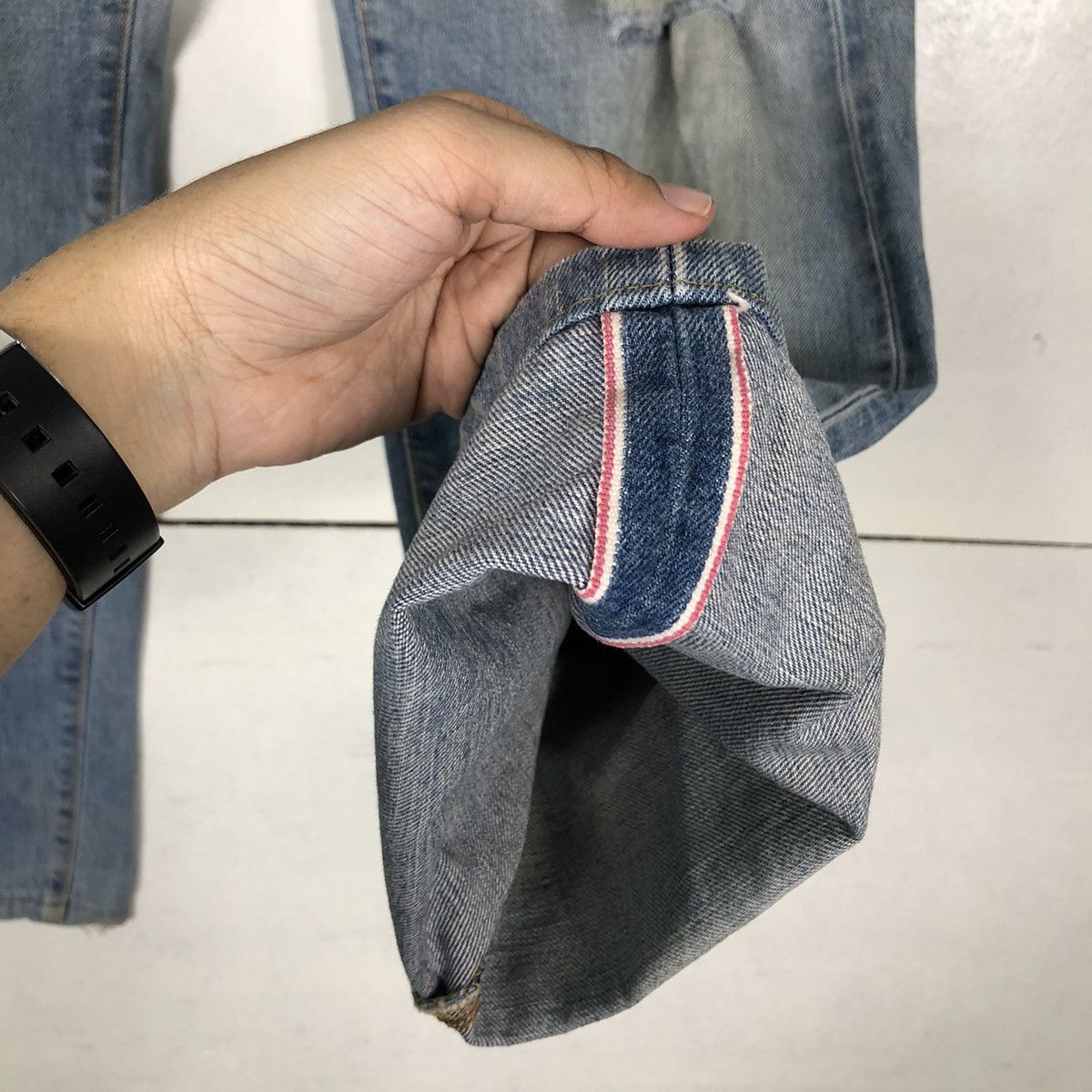 Japanese Brand 🔥90’s Vintage Edwin Distressed Denim Jeans Cowboy Design Size US 32 / EU 48 - 10 Thumbnail