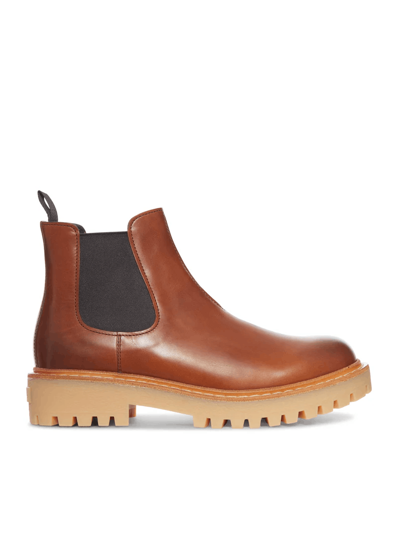 Prada PRADA Cognac Brown Leather Boots New/Authentic Size US 5.5 / EU 38 - 1 Thumbnail