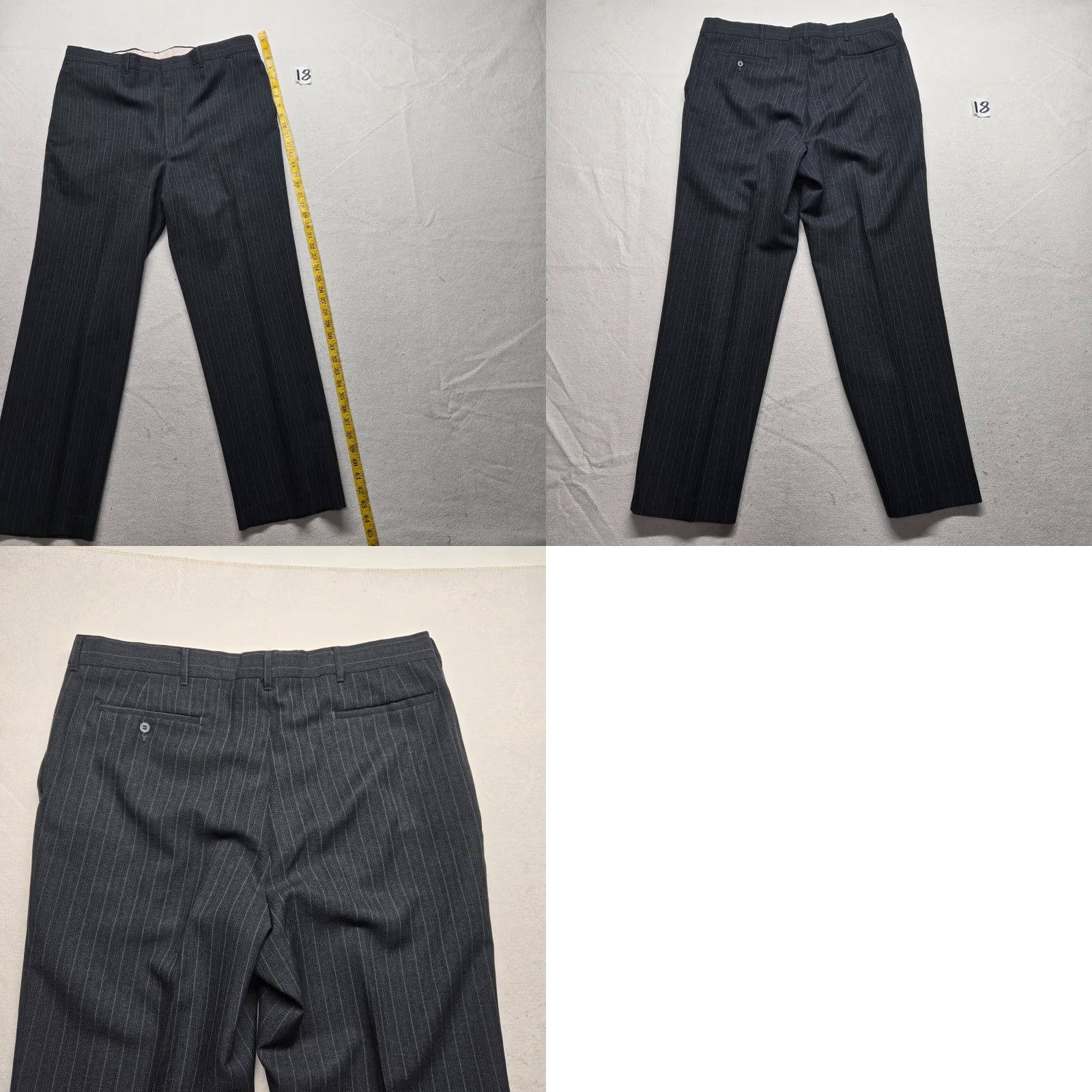 Vintage Reed St James Pants Adult Men's Striped Black Dress Slacks Size 38 x 30 Size US 38 / EU 54 - 8 Thumbnail