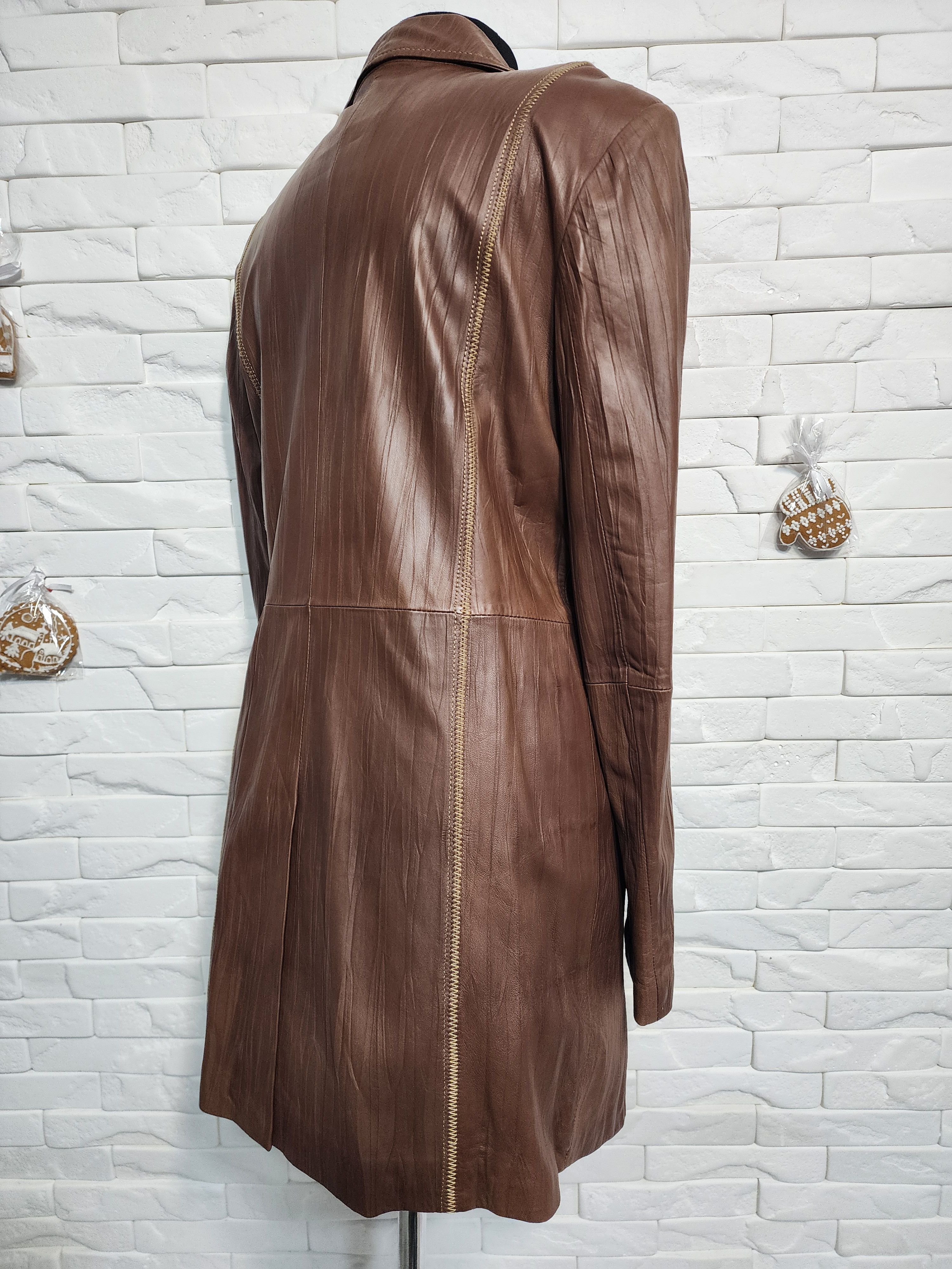 Other Brown Leather Jacket: Women's Genuine Leather Blazer Size L / US 10 / IT 46 - 5 Thumbnail