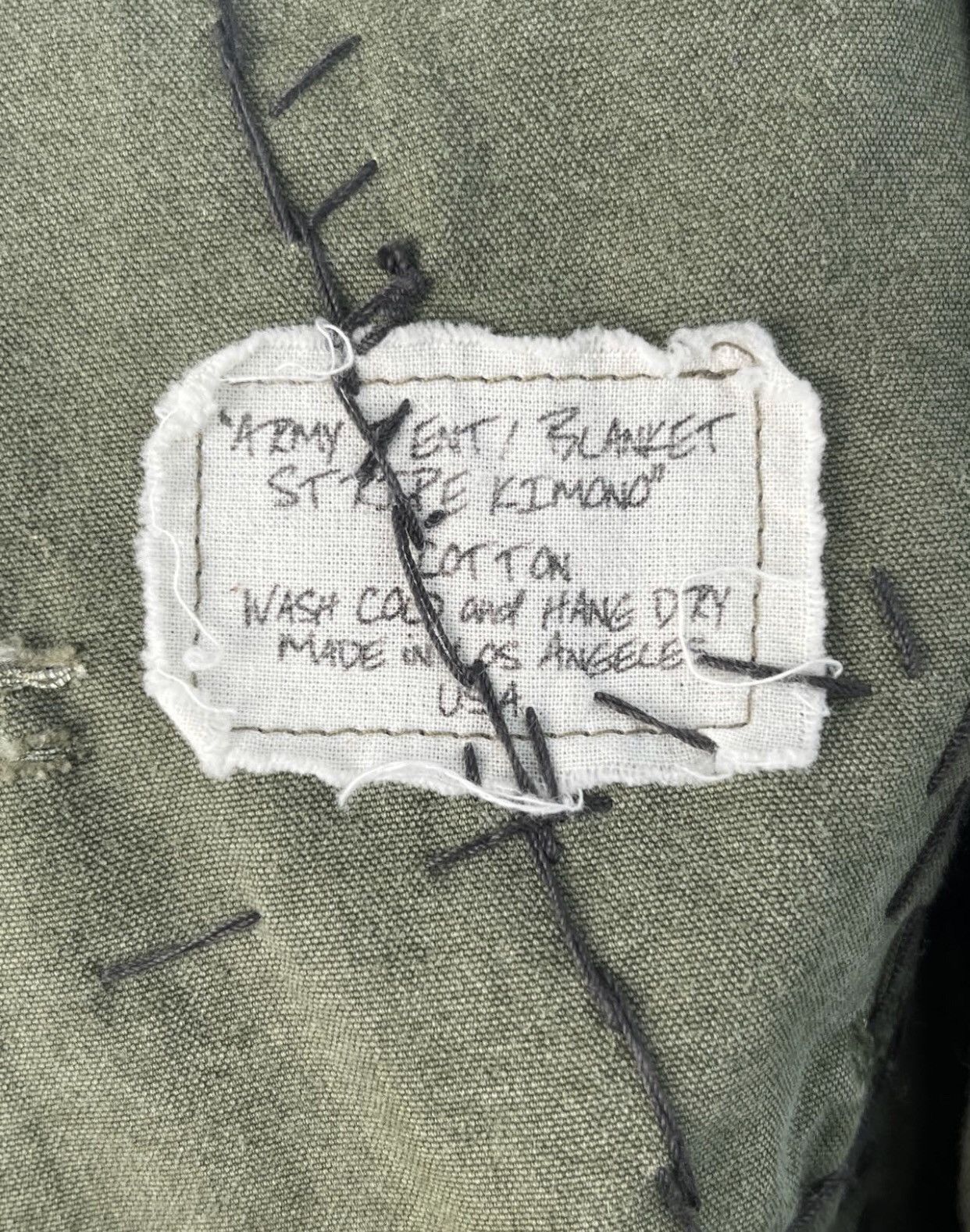 Greg Lauren Greg Lauren GL Mainline Army Cloth Patchwork Denim Robe Size US XS / EU 42 / 0 - 5 Thumbnail