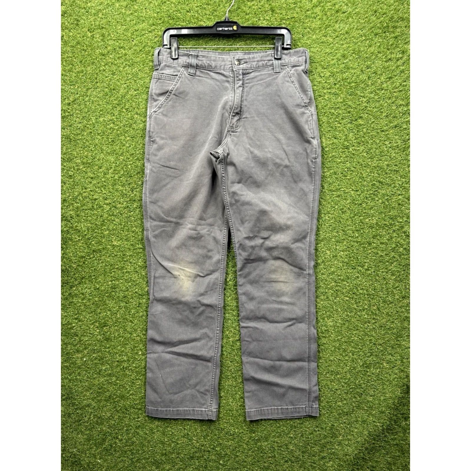 Carhartt Carhartt Work Pants Mens 34x34 Carpenter Canvas Flat Relaxed Fit Rugged Flex Carhartt Rugged Flex Logo 34x34 Gray Mens Pants Size US 34 / EU 50 - 2 Thumbnail