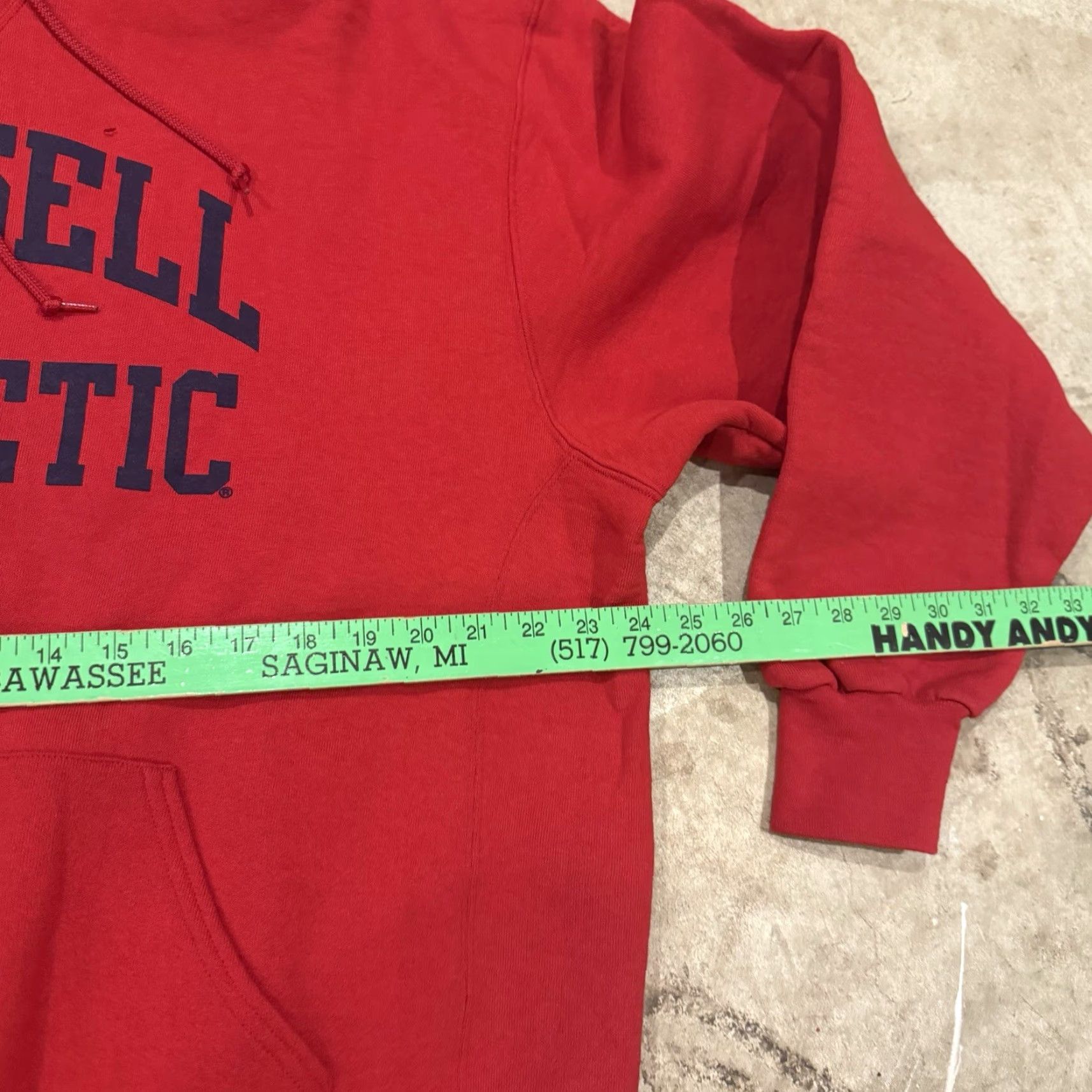 Russell Athletic Russell Athletic Mens Dri-Power Hoodie Sweatshirt Red Spellout Size XL Size US XL / EU 56 / 4 - 7 Thumbnail