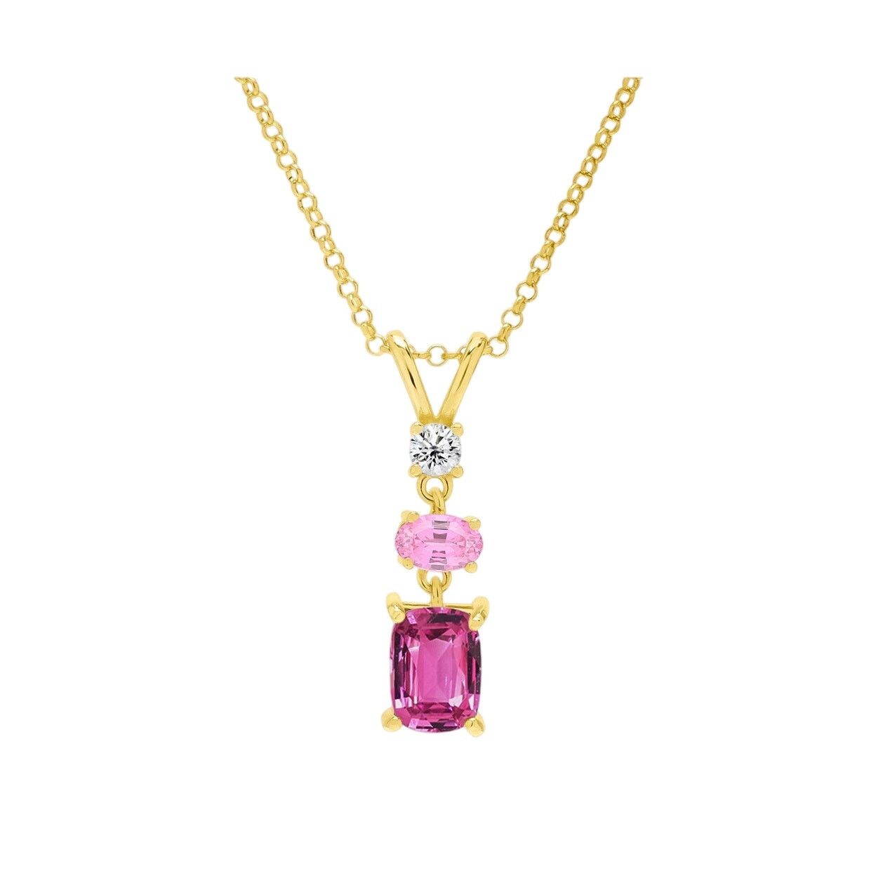 & Other Stories Julia Capri Lab Grown Pink Sapphire necklace Size ONE SIZE - 1 Thumbnail