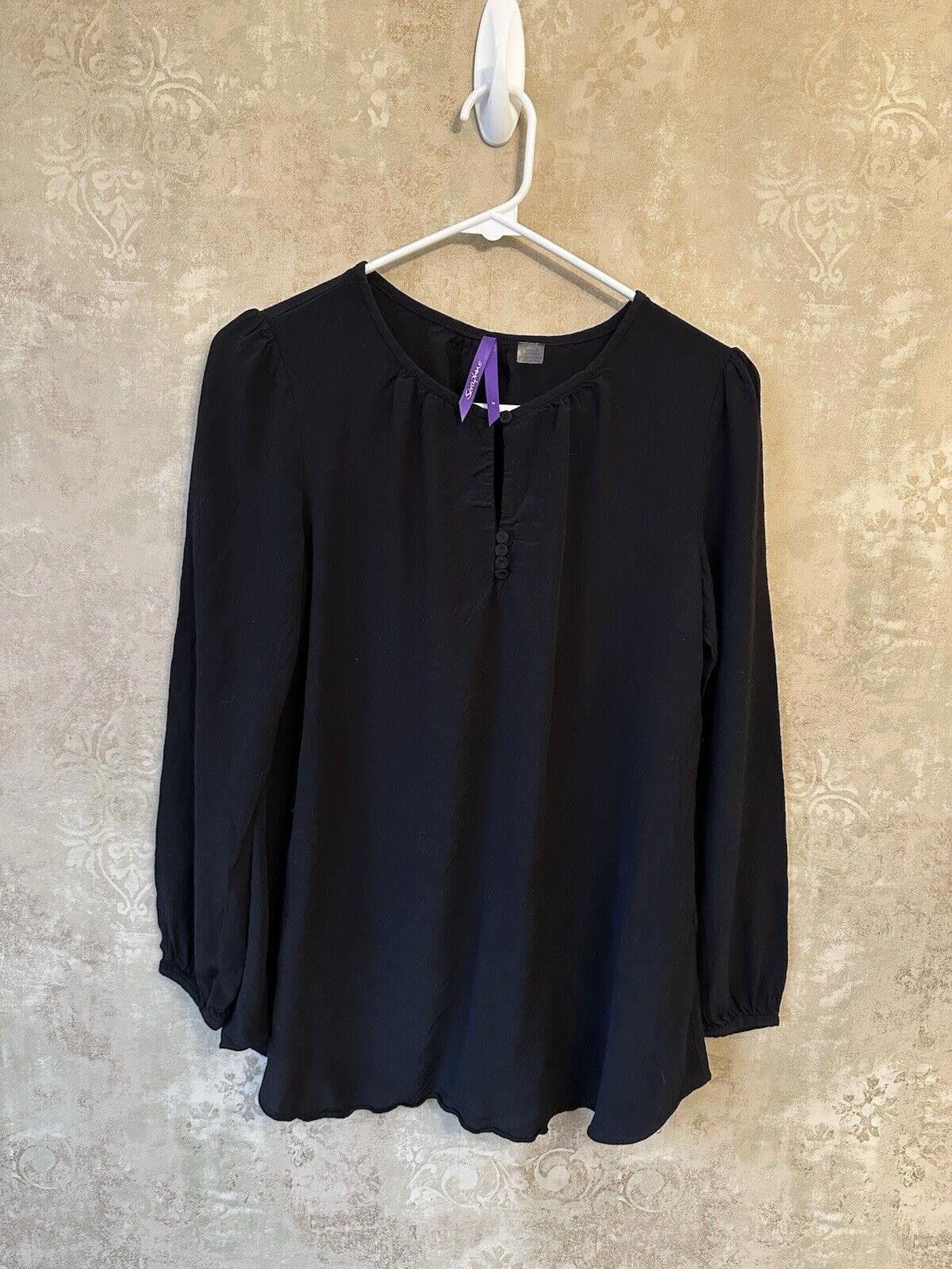 Designer Seraphine Black Maternity Blouse Long Sleeve Medium Size M / US 6-8 / IT 42-44 - 1 Thumbnail