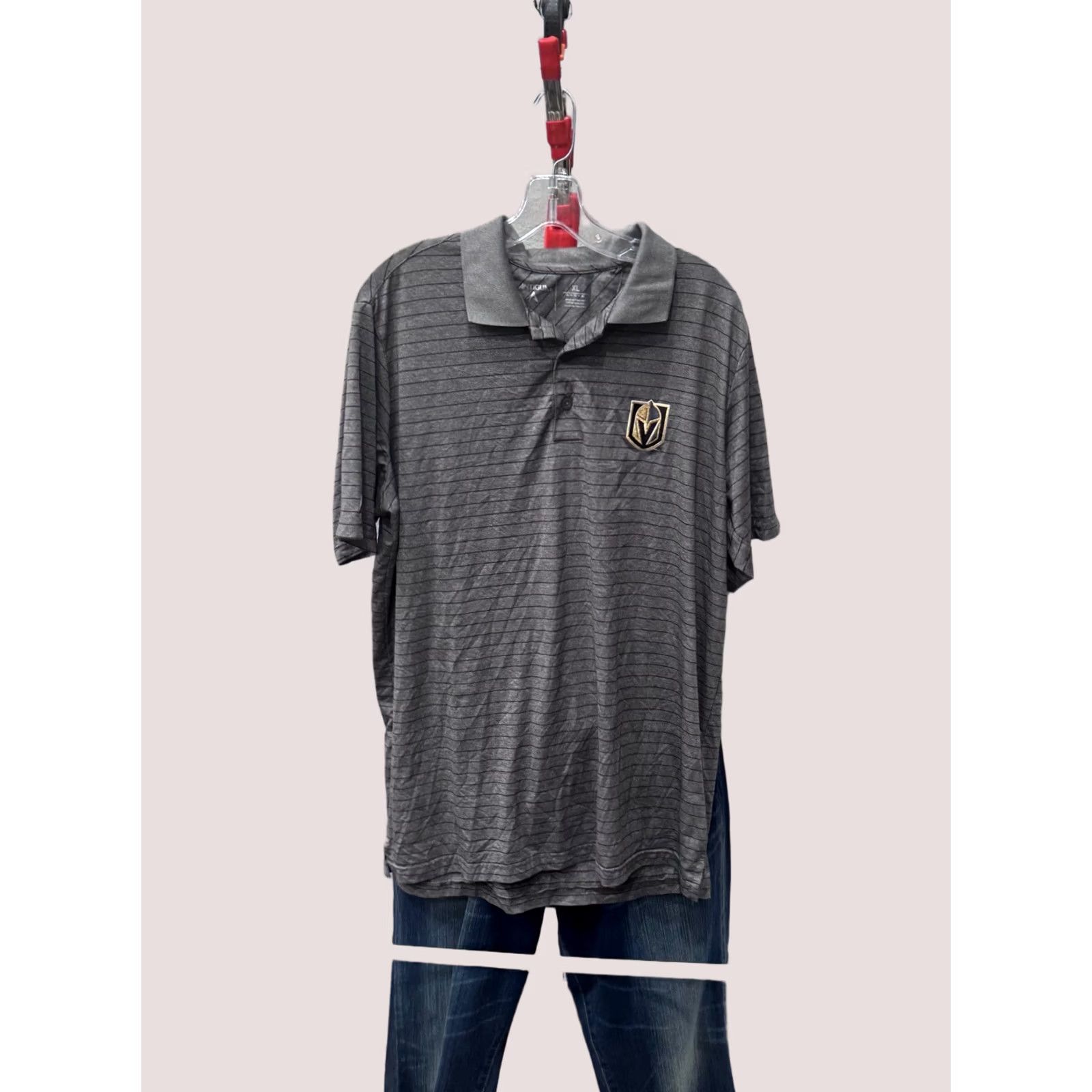 Vintage Antigua Shirt Mens Xl Striped Las Vegas Golden Knights Polo Size US XL / EU 56 / 4 - 1 Thumbnail