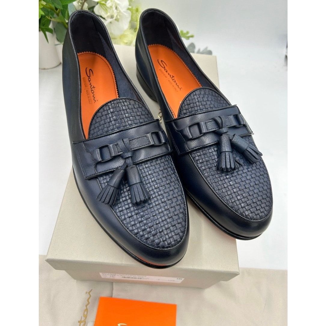Santoni Men's Santoni, Andrea, tassel leather loafers size 12 US Size US 12 / EU 45 - 1 Thumbnail