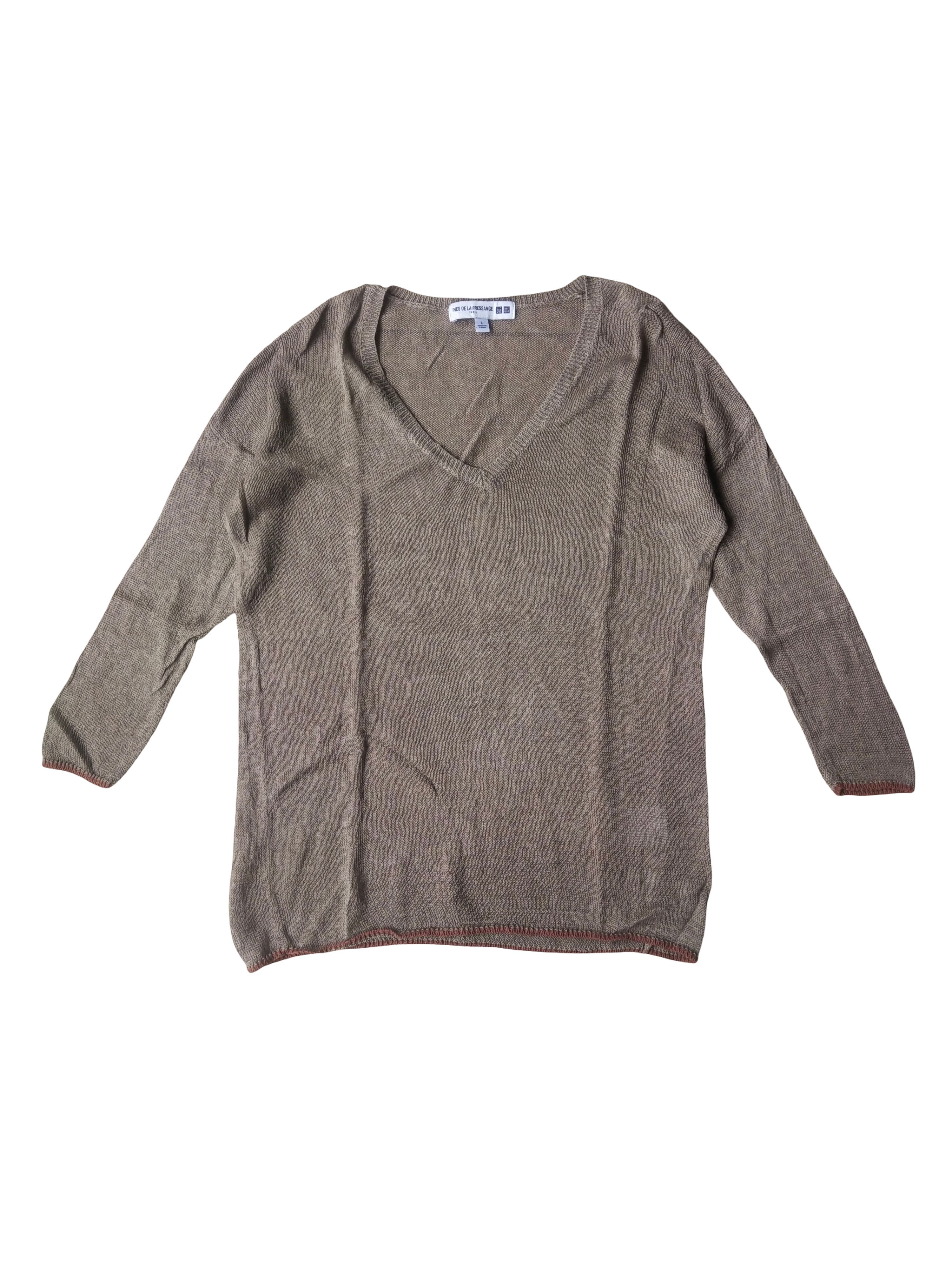 Lemaire × Uniqlo Uniqlo x Ines de la Fressange Linen Sheer Knit Sweater Size L / US 10 / IT 46 - 1 Thumbnail