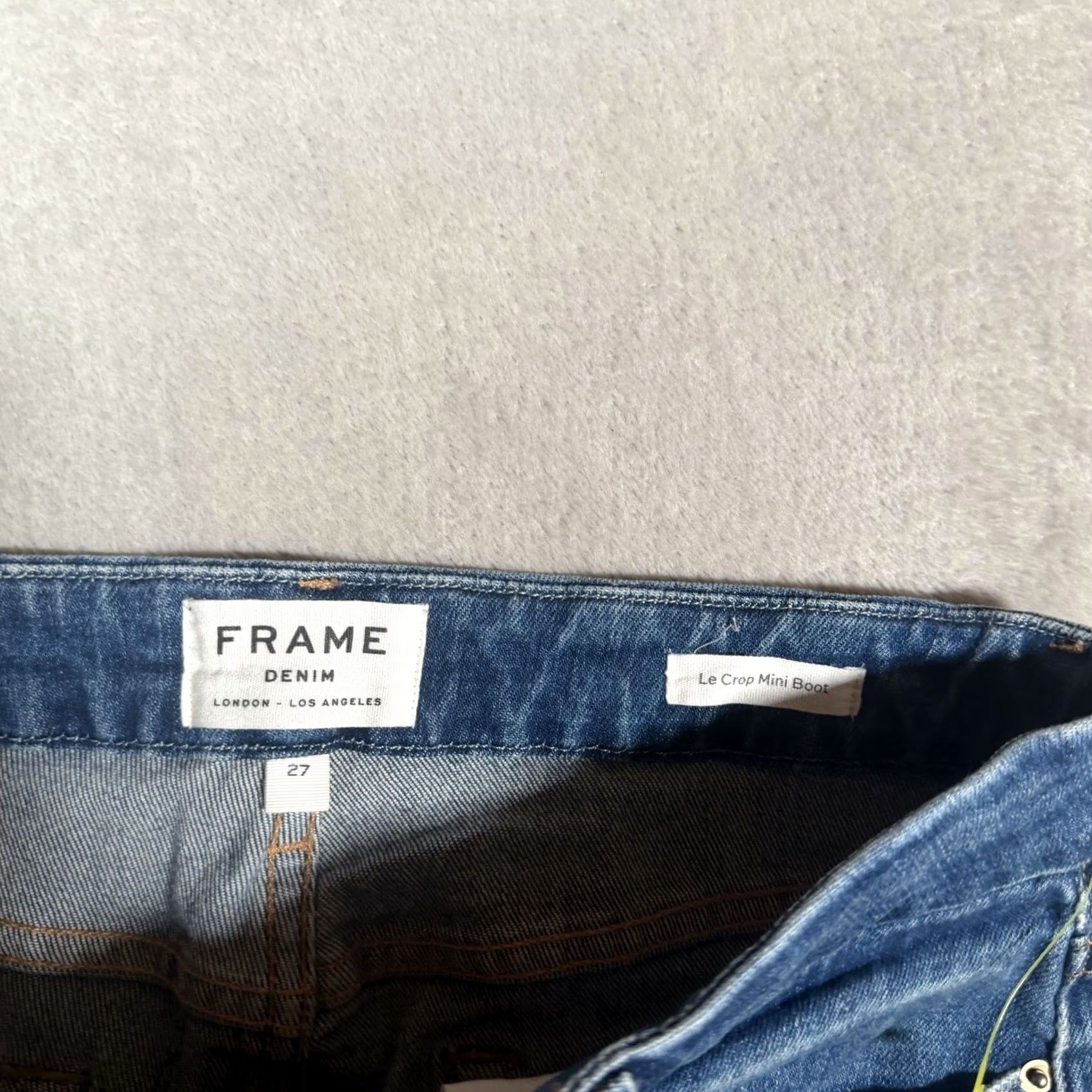 Frame FRAME Jeans Womens 27 Blue Le Crop Mini Boot Mid Rise Bootcut Stretch Denim Shirt? Size 27" / US 4 / IT 40 - 2 Thumbnail