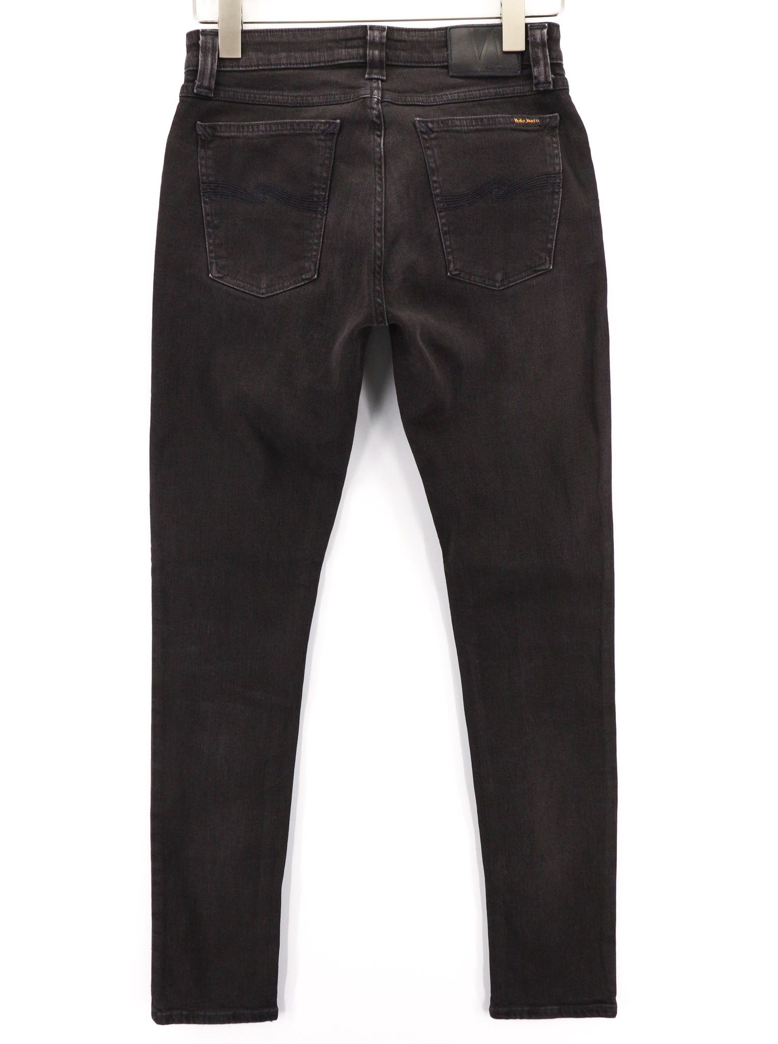 Nudie Jeans SKINNY LIN USED BLACK W29/L32 Organic Cotton Jeans 80434 Size US 29 - 2 Thumbnail