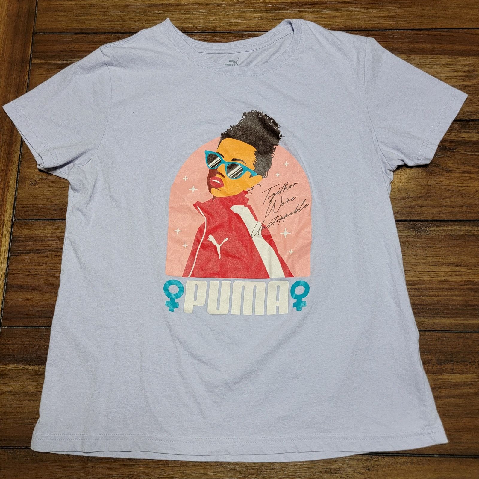 Puma Puma Lavender Tee "Together We're Unstoppable" - Size Medium Size M / US 6-8 / IT 42-44 - 1 Thumbnail