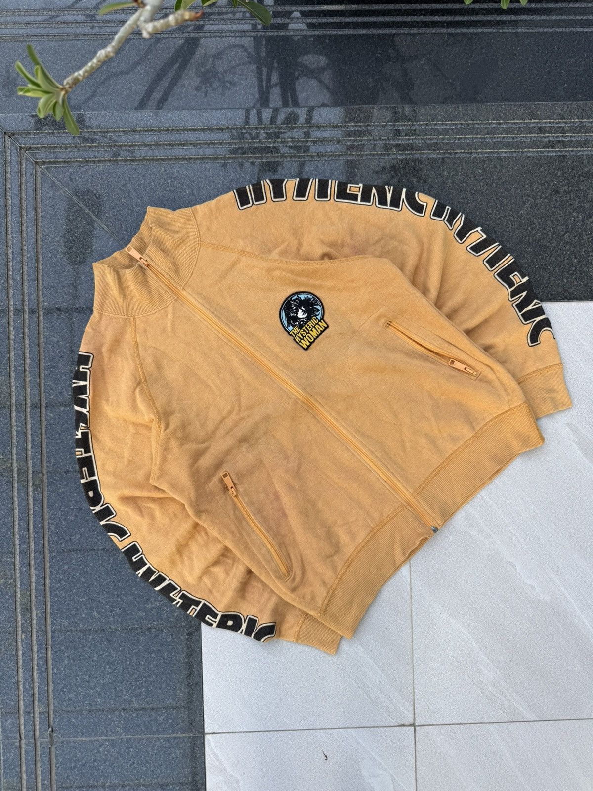 90’s HYSTERIC GLAMOUR WOMAN RETRO VINTAGE LOGO ZIP HOODIE