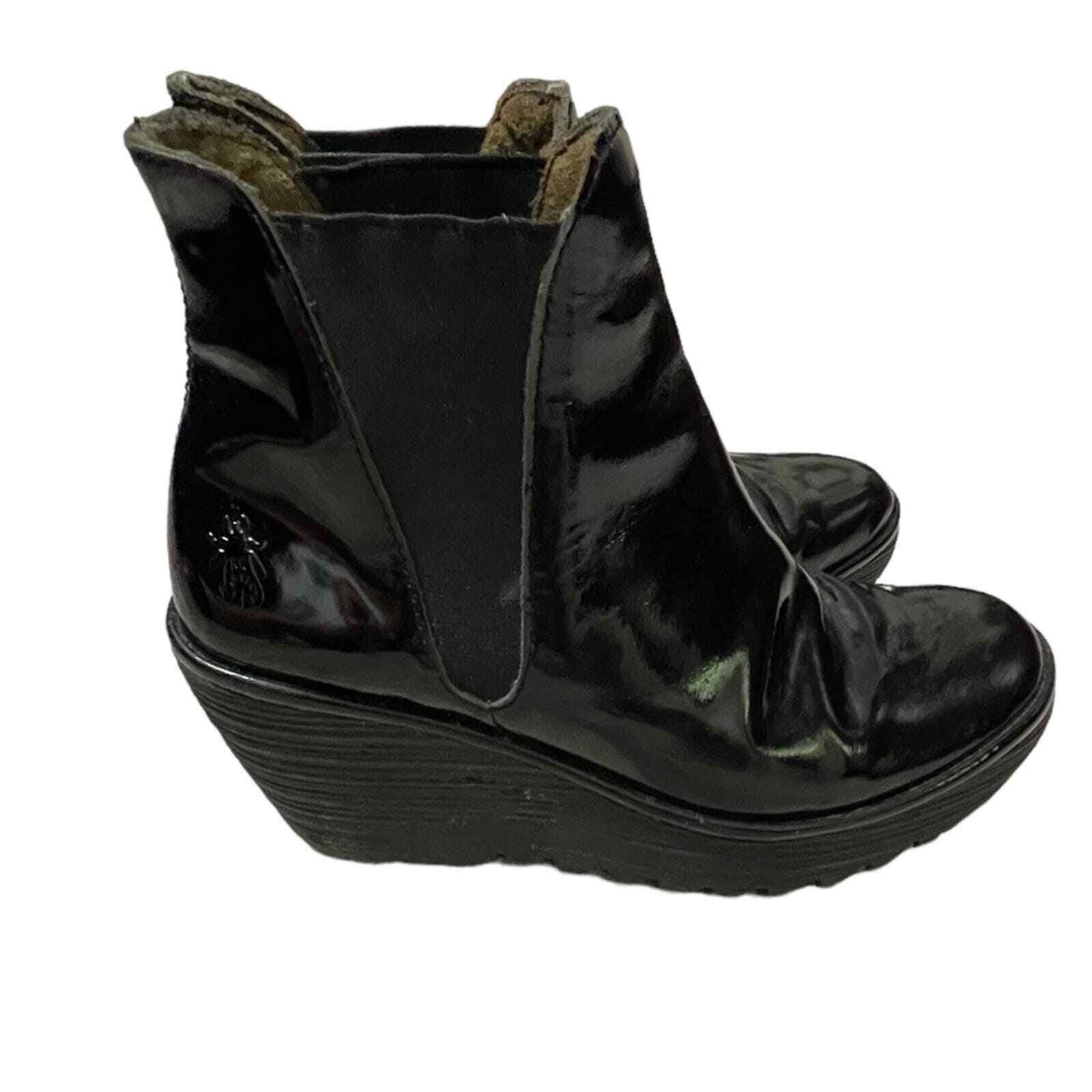 Fly London Fly London Yoss Patent Leather Platform Ankle Boot Size US 6.5 / IT 36.5 - 3 Thumbnail