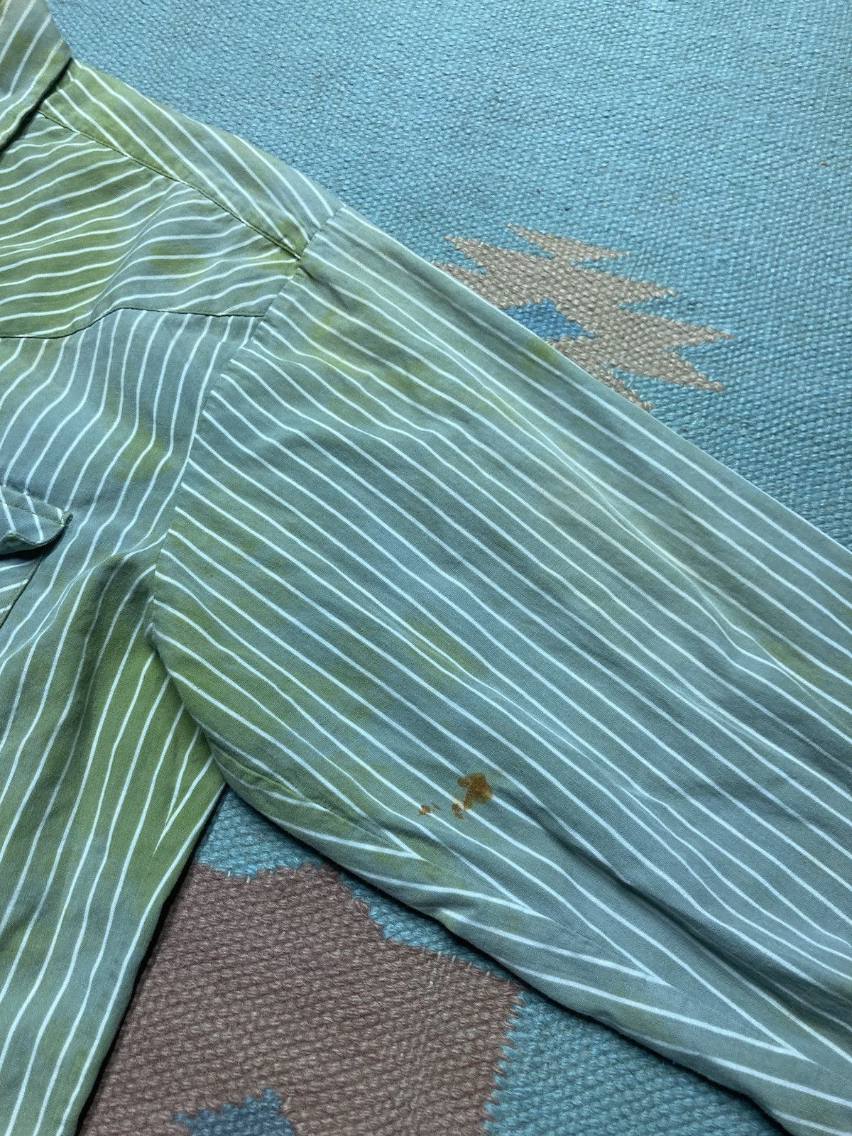 Vintage Vtg 60s western shirt Tem Tex Pearl snap faded green medium Size US M / EU 48-50 / 2 - 6 Thumbnail