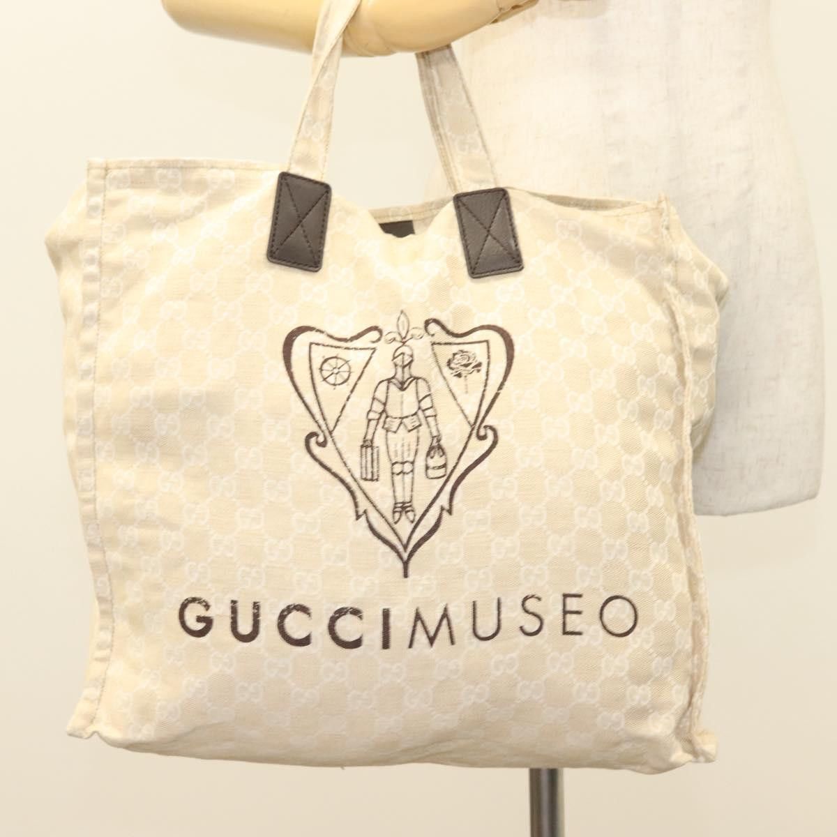 Gucci GUCCI GG Canvas Museum Hand Bag Beige Size ONE SIZE - 20 Thumbnail