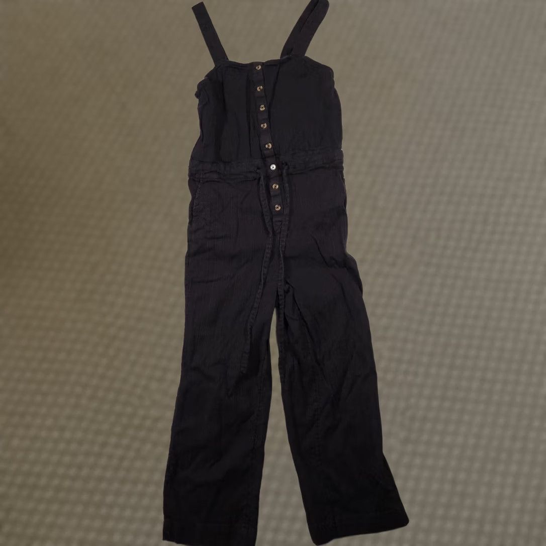 Billabong Billabong Jumpsuit Womens Small Black Button Front Pockets Drawstring Sleeveless 1 Piece Summer Casual Women’s S Size 28" / US 6 / IT 42 - 1 Thumbnail