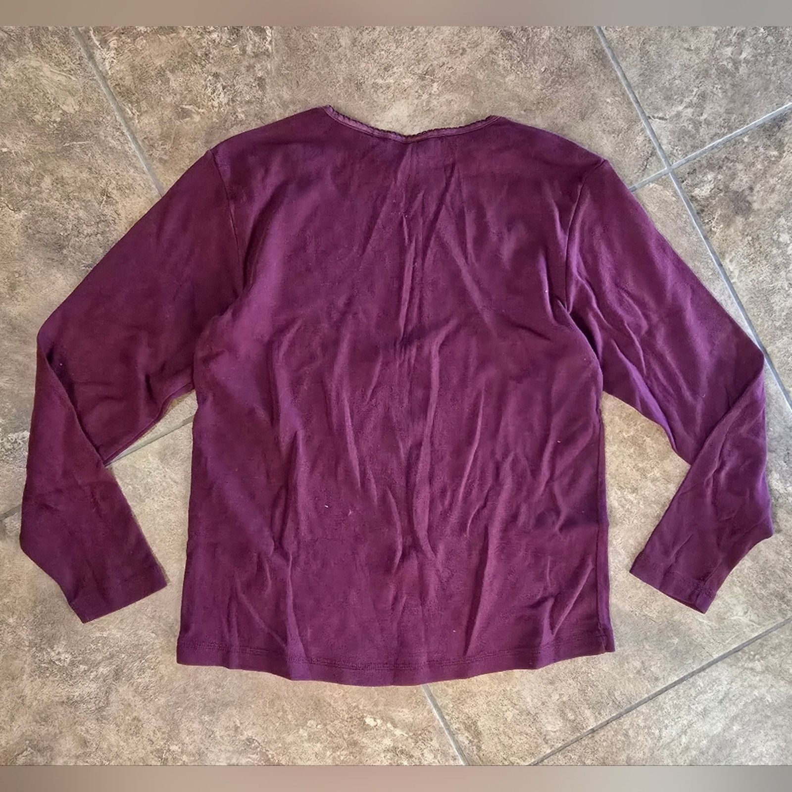 Other Burgundy | ERIKA & CO. | Classic Long Sleeve Size S / US 4 / IT 40 - 2 Thumbnail