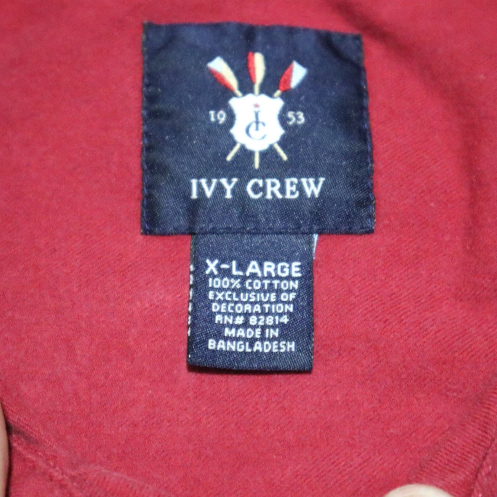 Vintage Ivy Crew Shirt Long Sleeve Red Button Front Mens XL 100% Cotton Sized Adult XL Red Shirt Mens Ivy Crew Button-Up Long Sleeve Cotton" Size US XL / EU 56 / 4 - 5 Thumbnail
