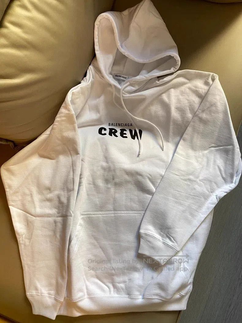 Balenciaga Balenciaga CREW White Hoodie XS. Size US XS / EU 42 / 0 - 5 Thumbnail