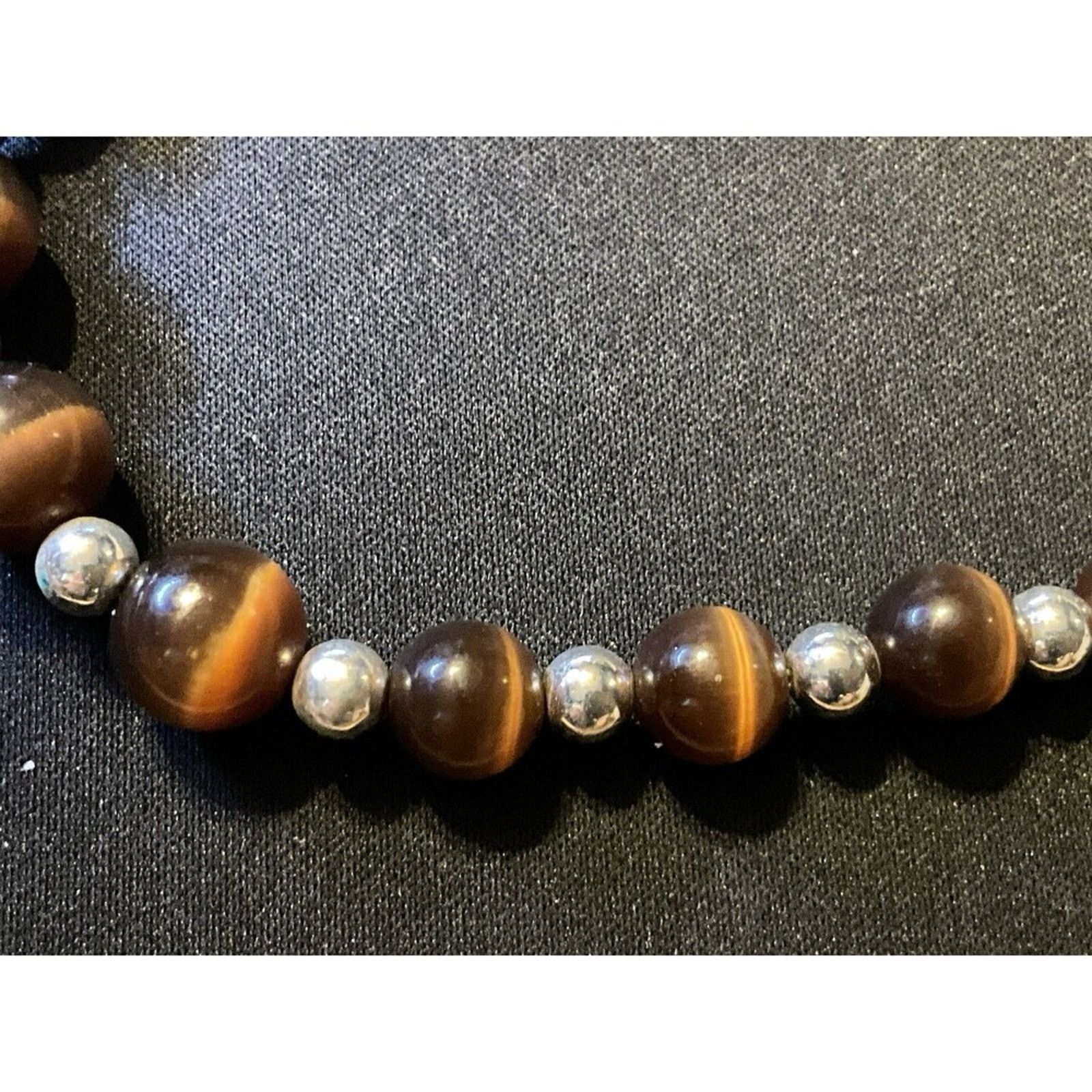 Other 14in Tiger Eye Graduated Costume Necklace Size ONE SIZE - 3 Thumbnail