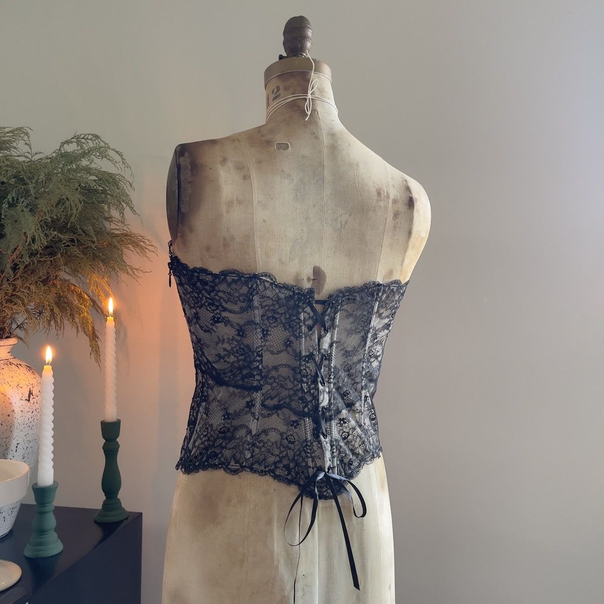 Victoria's Secret Victoria’s Secret Black Lace Corset Top (Large) Size L / US 10 / IT 46 - 11 Thumbnail