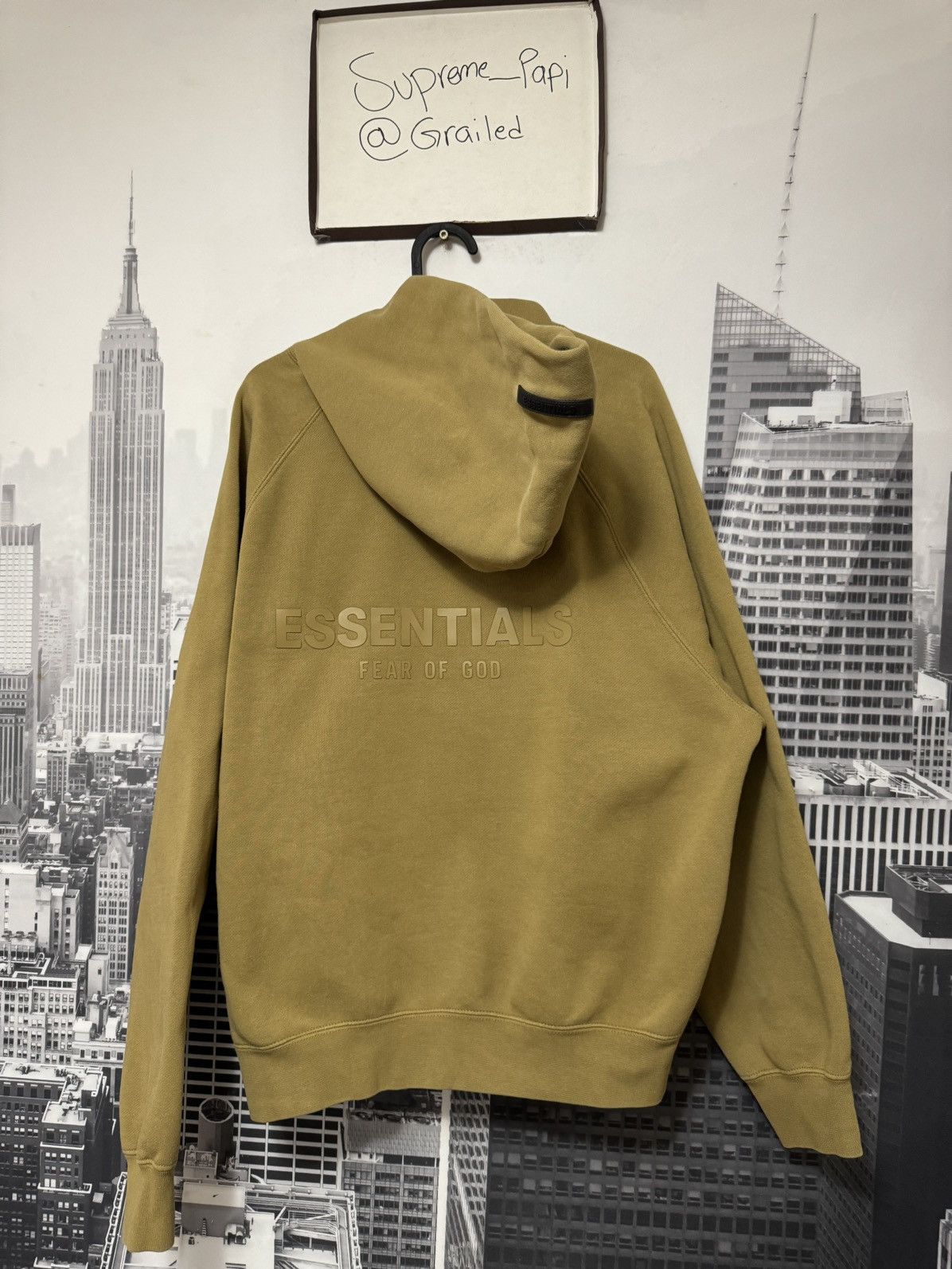 Fear of God 💥Fear of God Essentials Appliqué Pullover Hoodie SZ S Amber Size US S / EU 44-46 / 1 - 1 Thumbnail