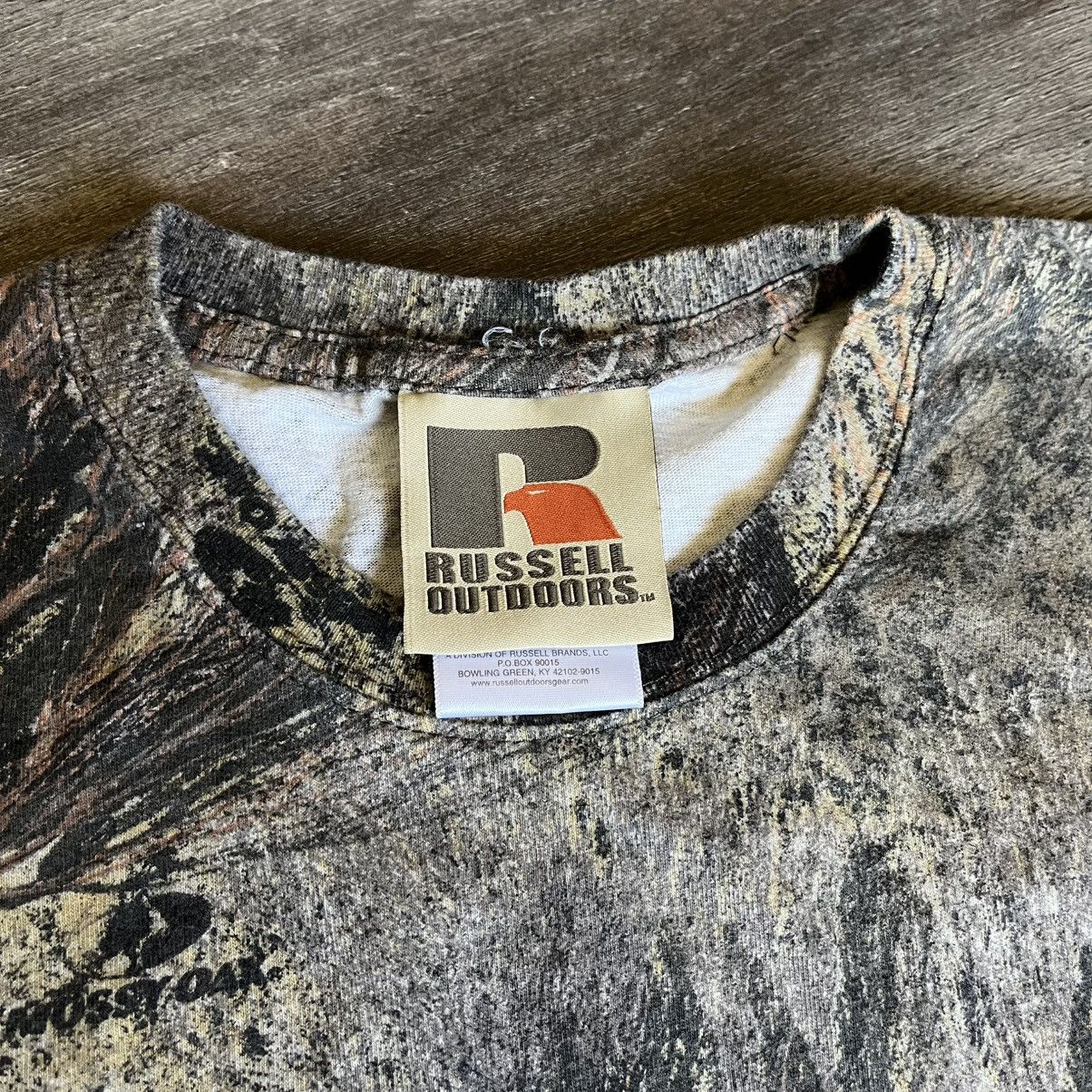 Russell Athletic Vintage Russell Athletic Mossy Oak Brush Camo Longsleeve Tee Size US L / EU 52-54 / 3 - 5 Thumbnail