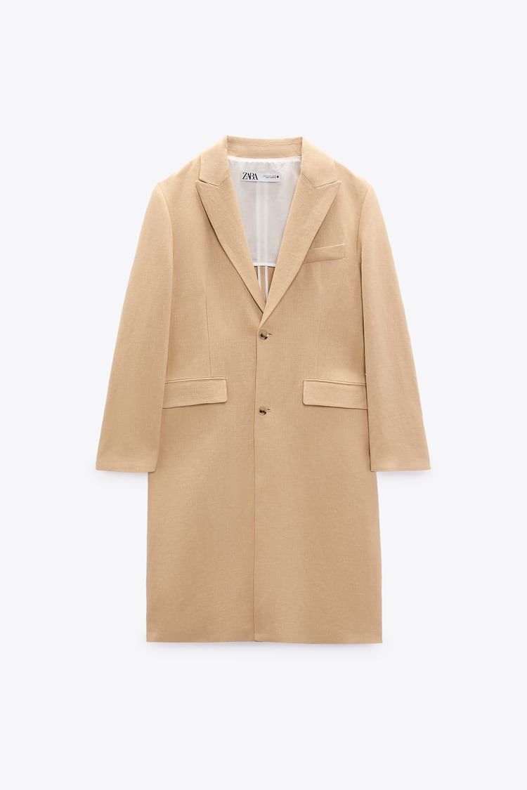 Designer × Zara Zara 100% hemp coat jacket Size S / US 4 / IT 40 - 3 Thumbnail