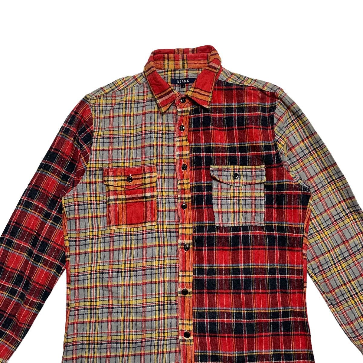 Beams Plus Beams Color Block Tartan Shirt Size US M / EU 48-50 / 2 - 4 Thumbnail