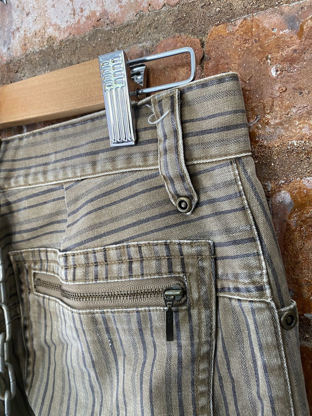 Japanese Brand × Obelisk × Shellac 🔥2000s A.S.M Japan Flare stripe LGB GOA Size US 29 - 14 Thumbnail
