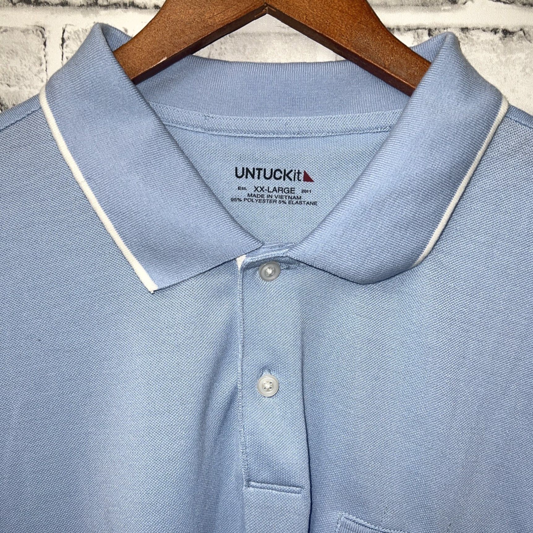 UNTUCKit UNTUCKit Polo Shirt Mens 2XL Blue Shirt Modern Classic Size US XXL / EU 58 / 5 - 2 Thumbnail