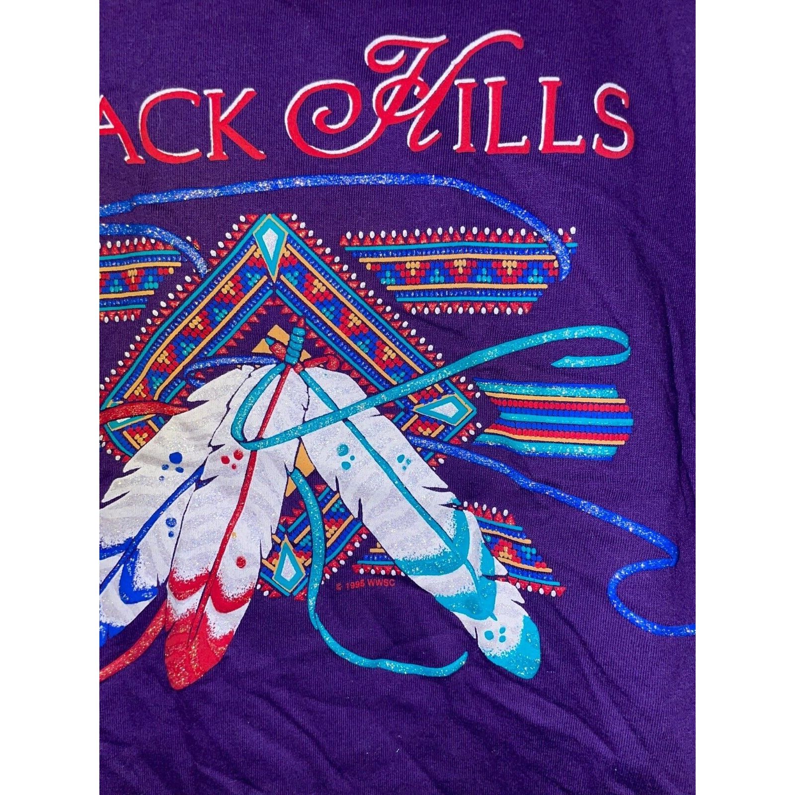 Jerzees Vintage Black Hills Shirt Native American Tee 90s VTG L Size US L / EU 52-54 / 3 - 5 Thumbnail