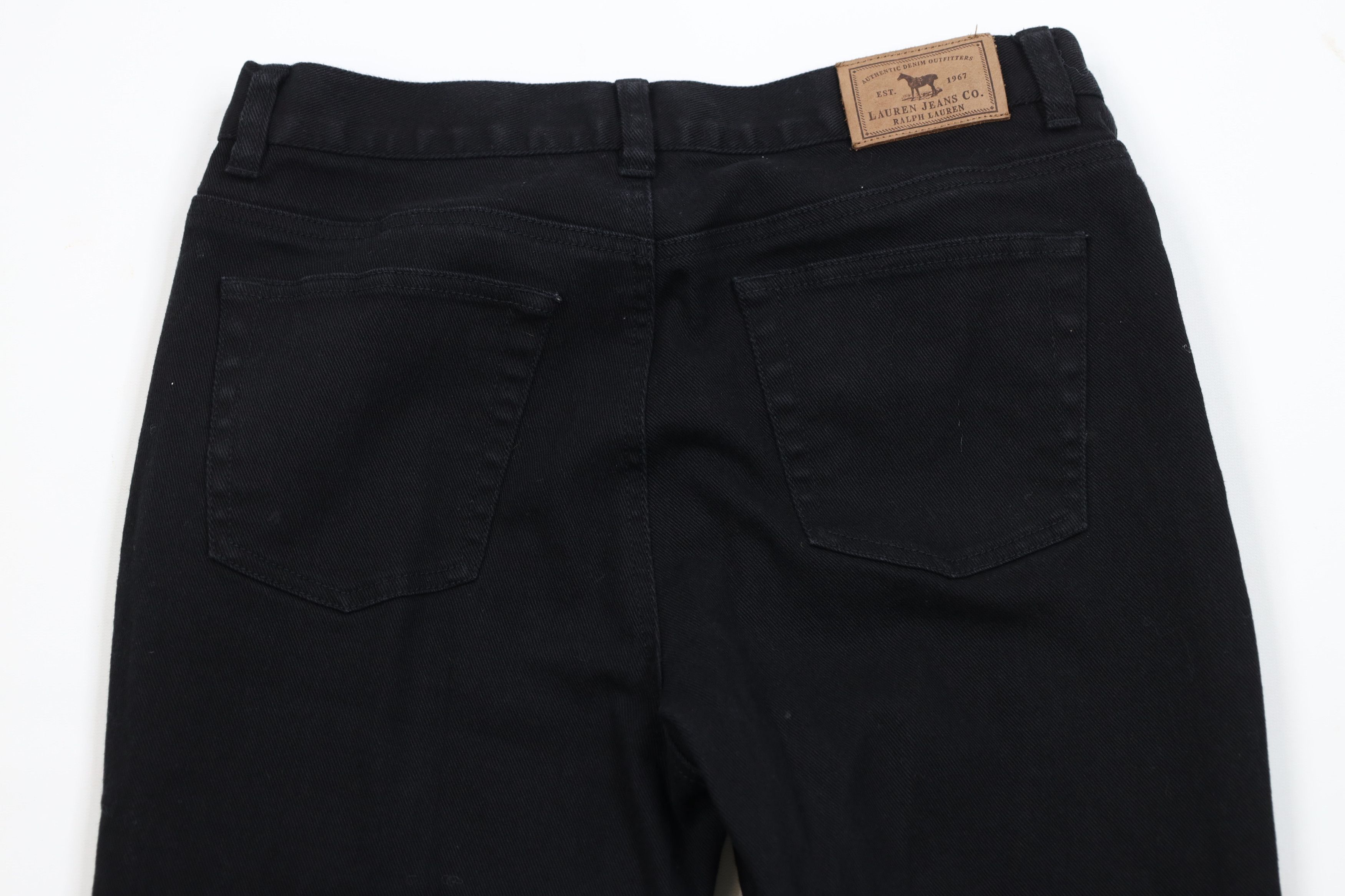 Ralph Lauren Vintage 90s Ralph Lauren Stretch Wide Leg Denim Jeans Black Size 32" / US 10 / IT 46 - 10 Thumbnail
