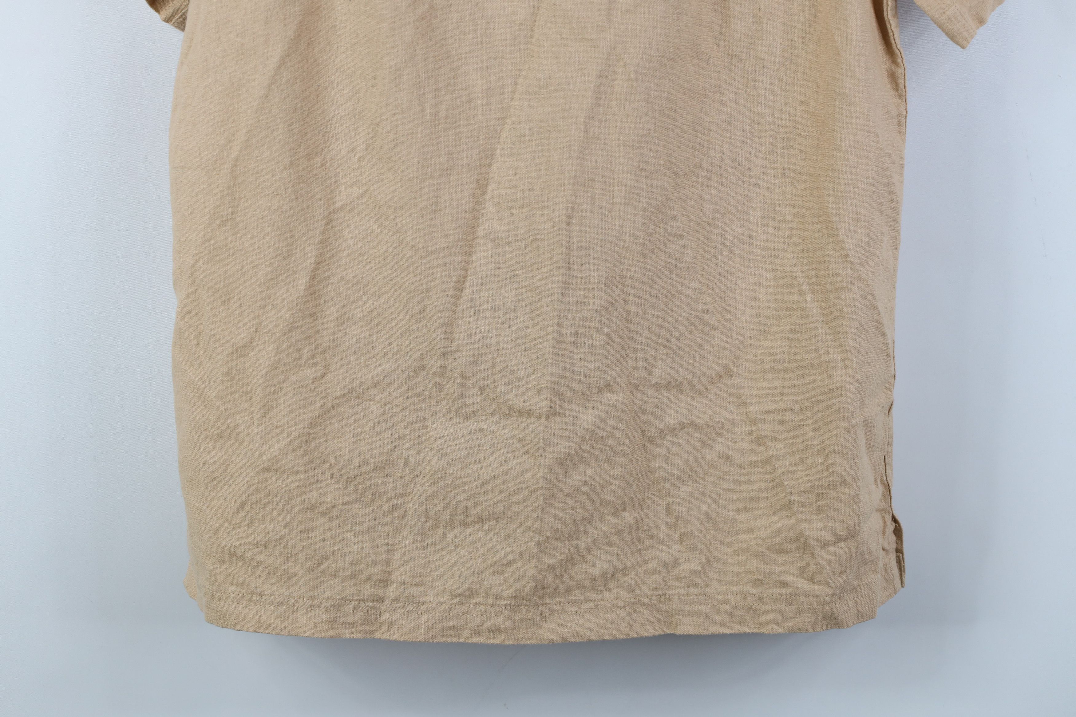 Scotch & Soda Scotch & Soda Blend Short Sleeve Collared Button Shirt Beige Size US S / EU 44-46 / 1 - 13 Thumbnail