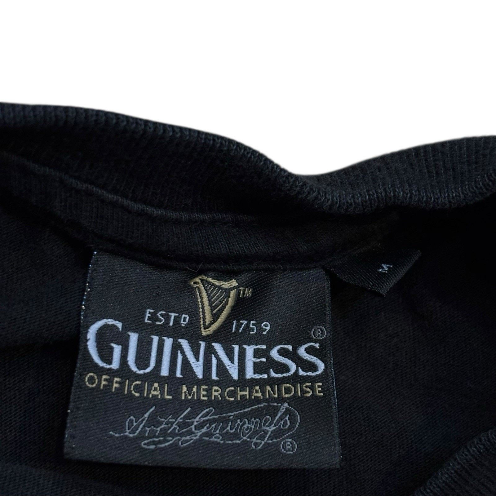 Other Guinness Beer Dublin 1759 Black Tee Harp Logo Cotton Medium Size US M / EU 48-50 / 2 - 3 Thumbnail