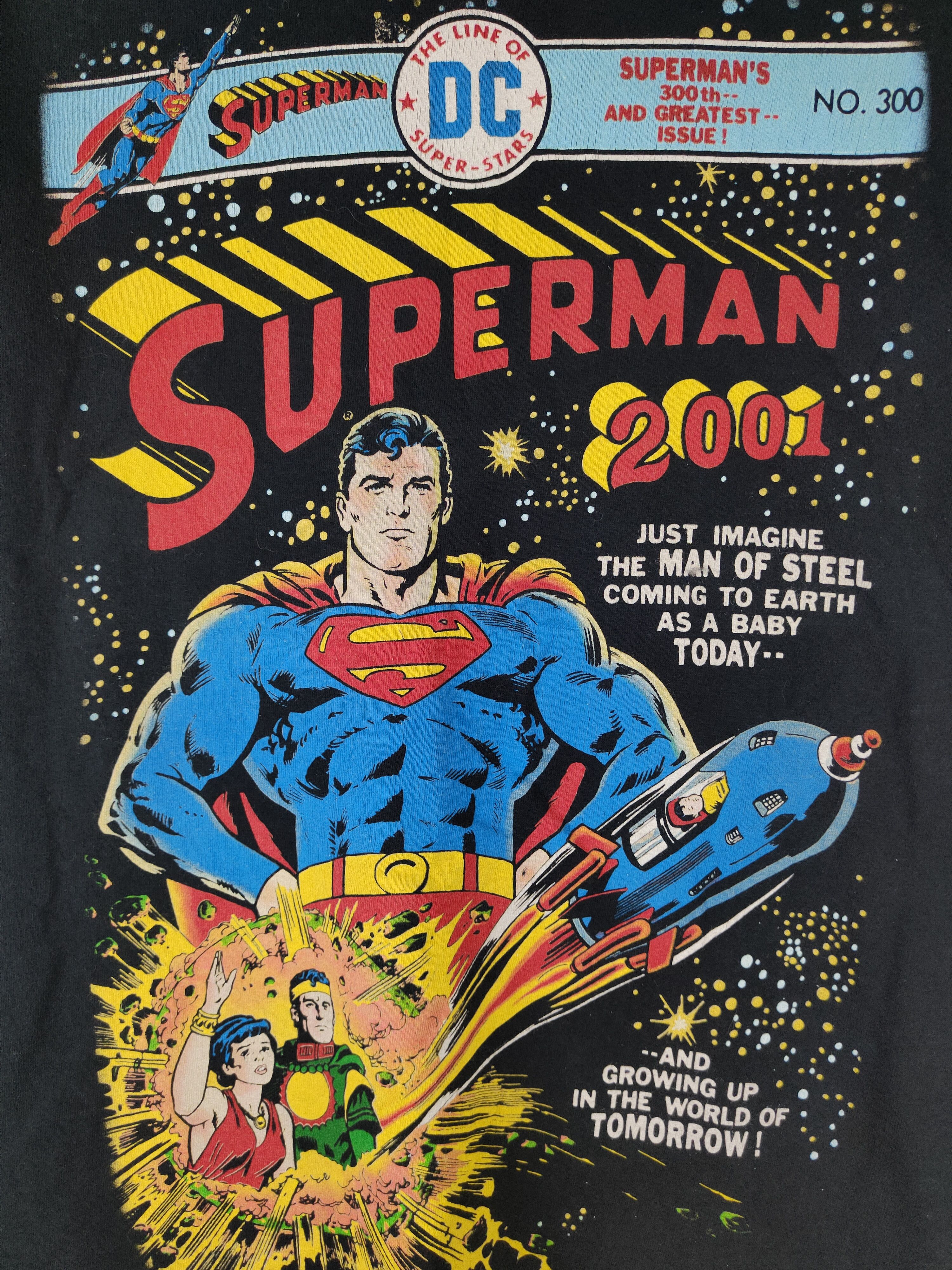 DC × Japanese Brand DL Superman Black Short Sleeve T-shirt #2134 Size US M / EU 48-50 / 2 - 3 Thumbnail