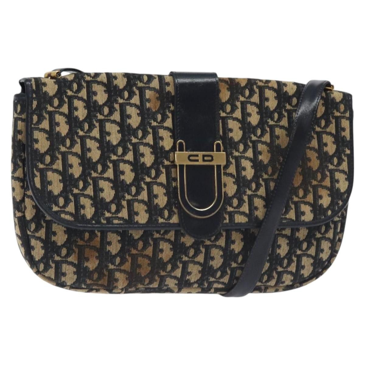 Dior DIOR Trotter Canvas Shoulder Bag Navy Size ONE SIZE - 1 Thumbnail
