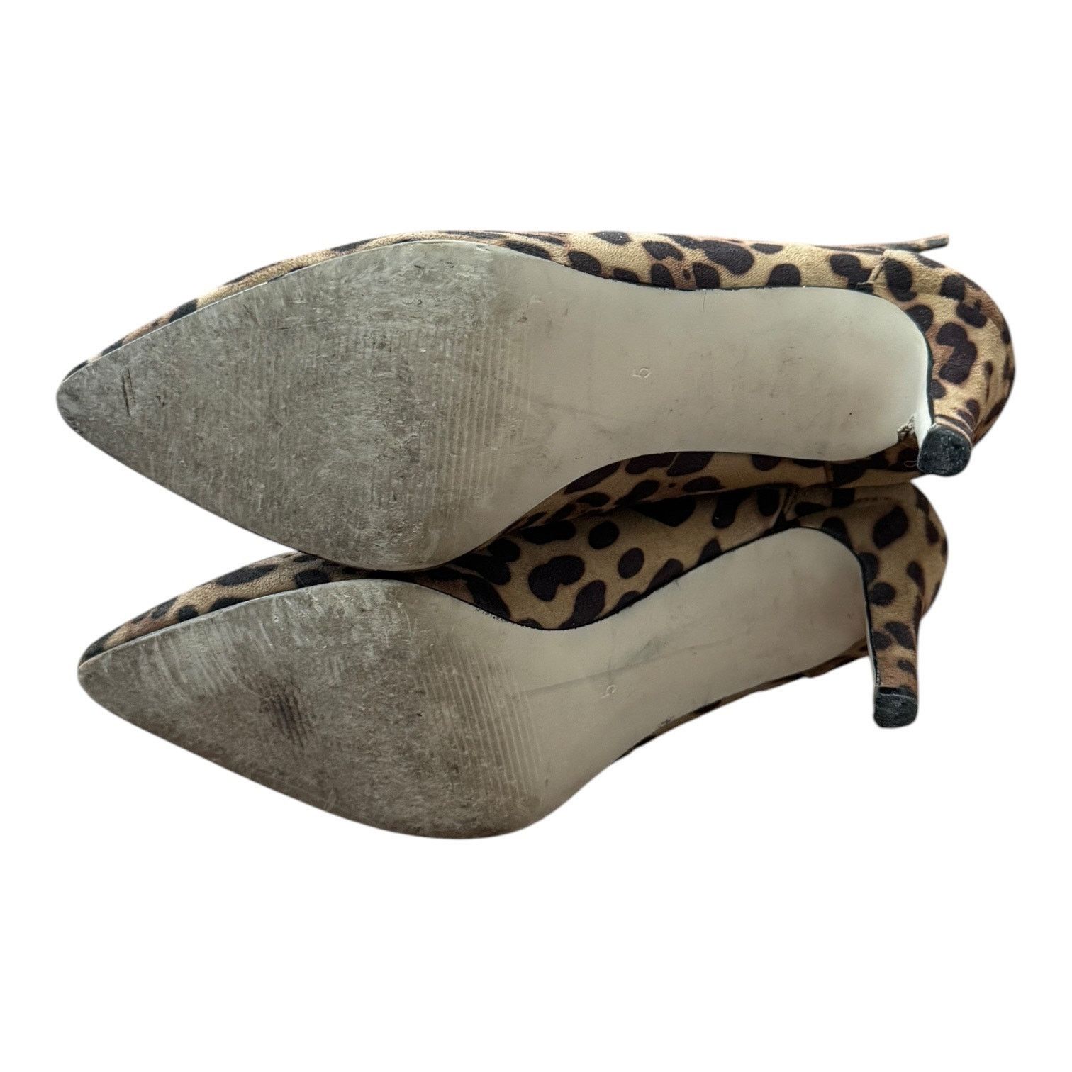 Asos Leopard print ankle straps, stiletto heel low cut booties 5 Size US 5 / IT 35 - 14 Thumbnail