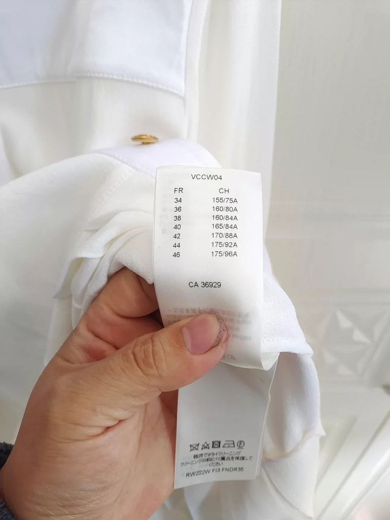 Louis Vuitton Louis Vuitton White Long Sleeve Pleated Shirt Dress-2506 Size L / US 10 / IT 46 - 8 Thumbnail
